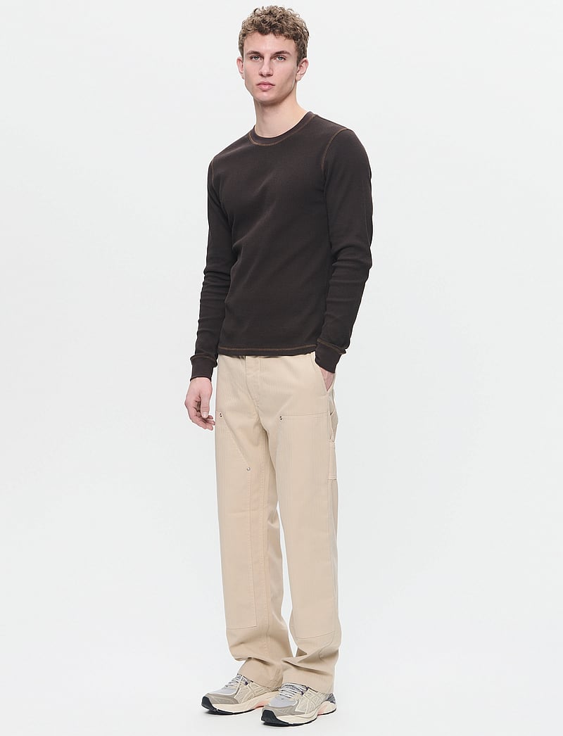 WOOD WOOD - WWFed Herringbone Workwear Pants - cargo püksid - sand grey - 3