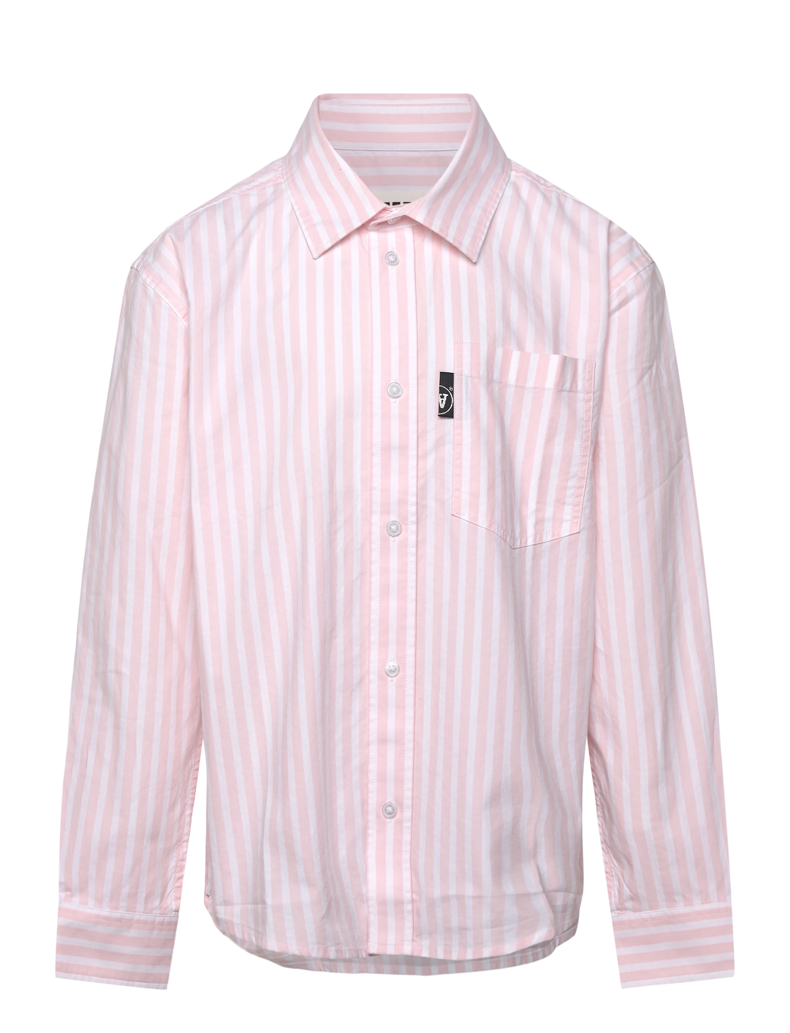 WOOD WOOD Wwoli Striped Shirt Gots, Børn, Stribet Skjorte, Pink, Str: 122-128