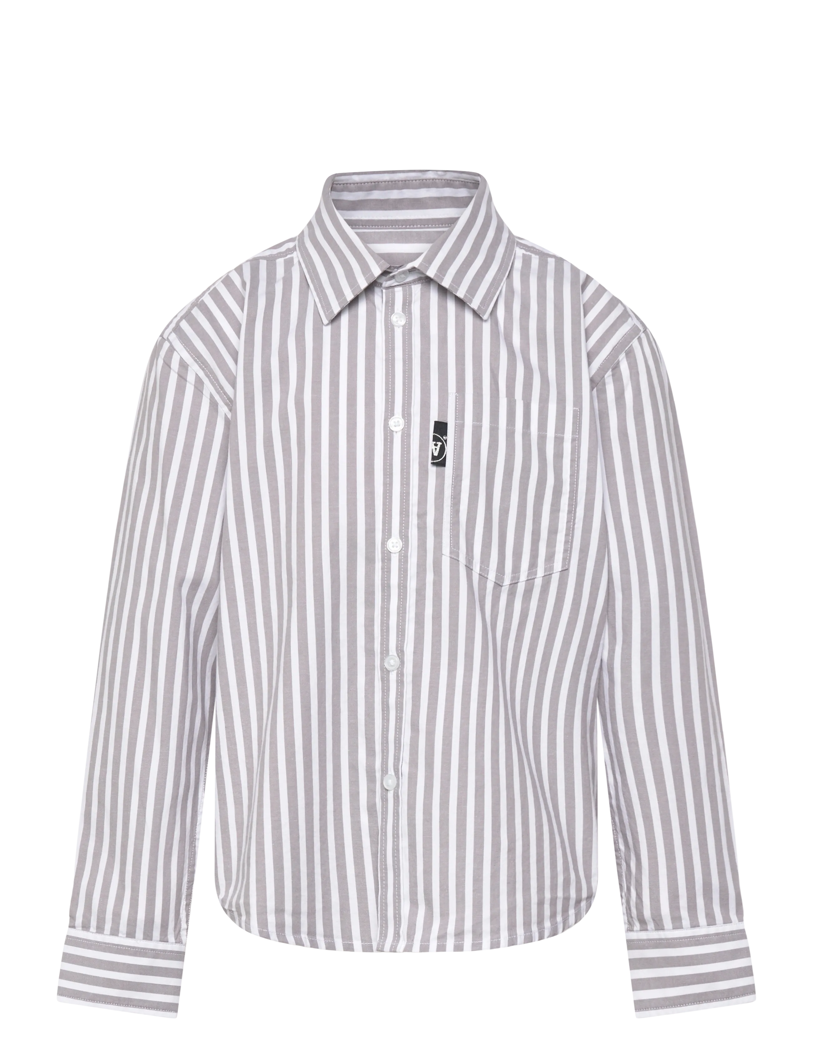 WOOD WOOD Wwoli Gestreift Shirt Gots Grau - 98-104 - Kinder