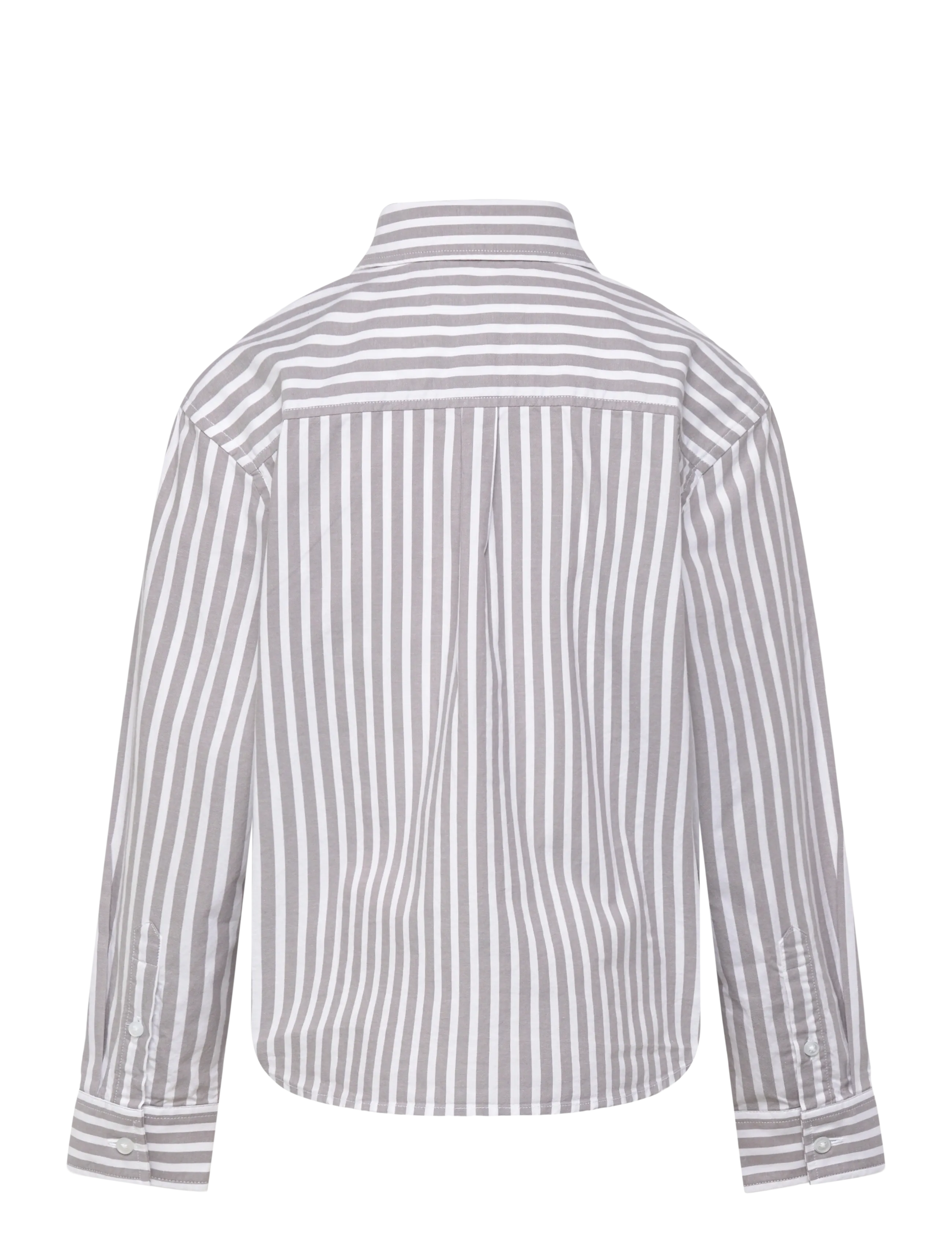 WOOD WOOD - WWOli Striped Shirt GOTS - langærmede skjorter - steel grey - 1