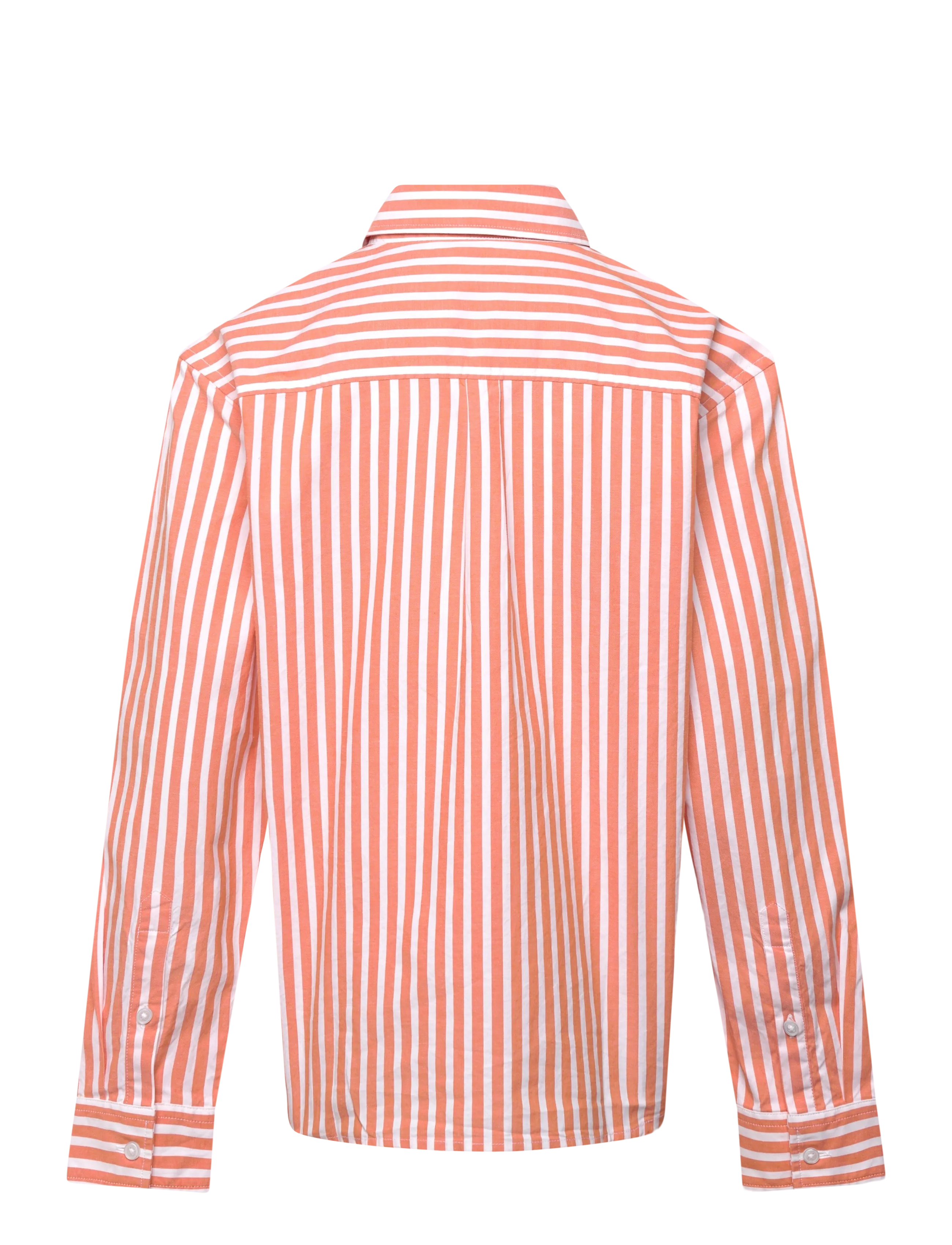 WOOD WOOD - WWOli Striped Shirt GOTS - langärmlige hemden - tangerine - 1