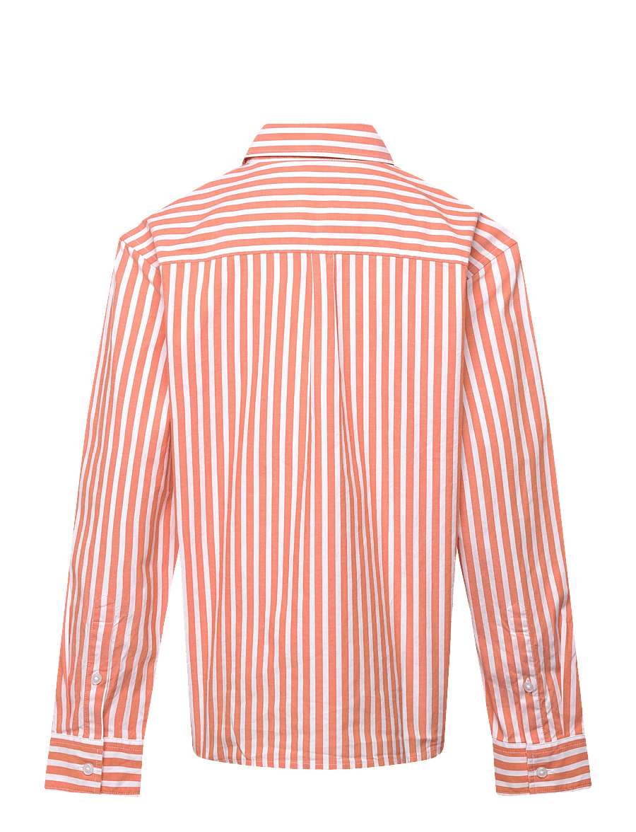 WOOD WOOD - WWOli Striped Shirt GOTS - pikkade varrukatega särgid - tangerine - 1