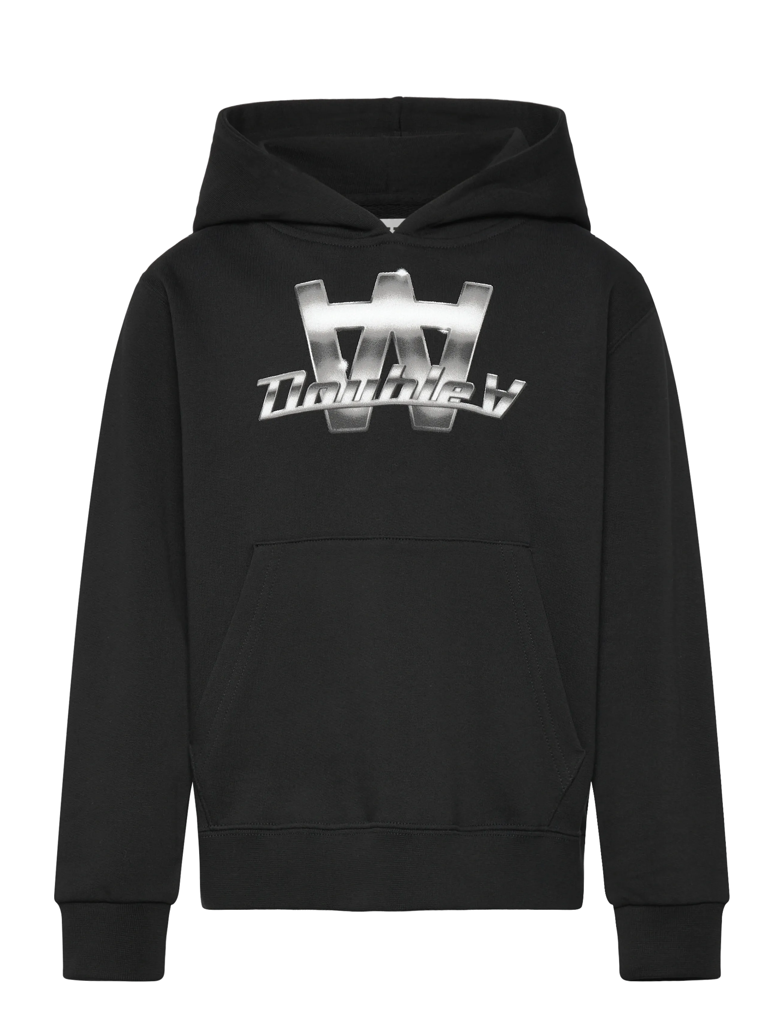 WOOD WOOD WWIzzy Chrome Combo Hoodie GOTS - Sweats et sweats à capuche - BLACK / black