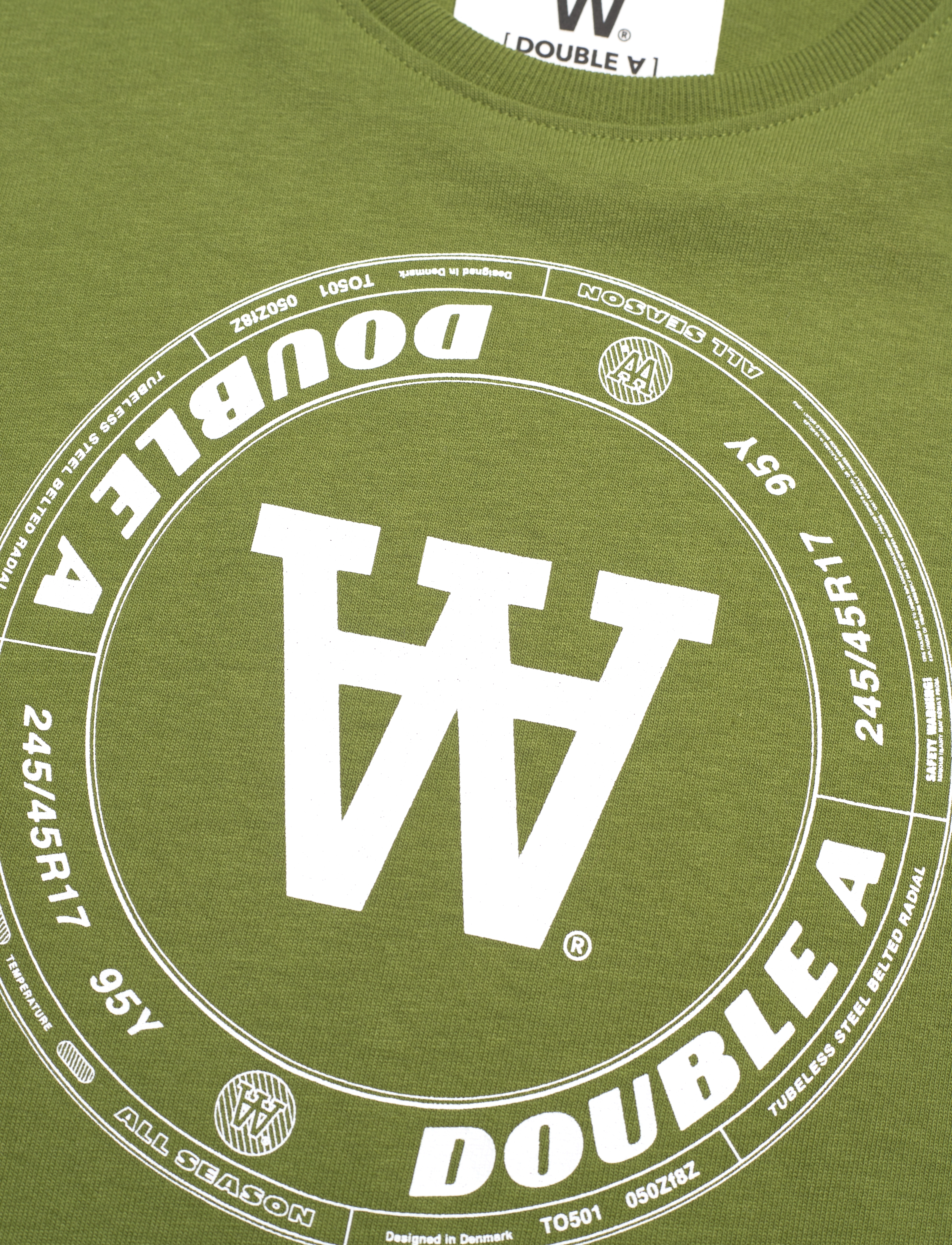 WOOD WOOD - WWOla Tirewall T-Shirt GOTS - kortærmede - fatique green - 2