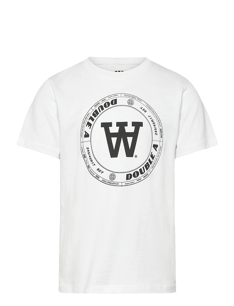 WOOD WOOD - WWOla Tirewall T-Shirt GOTS - t-shirts à manches courtes - white - 0