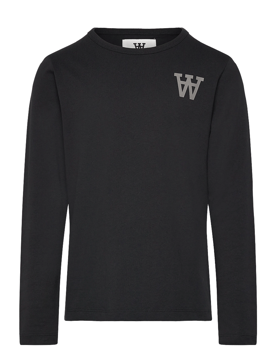 WOOD WOOD - WWKim Tirewall LS T-Shirt GOTS - langärmelig - black - 0