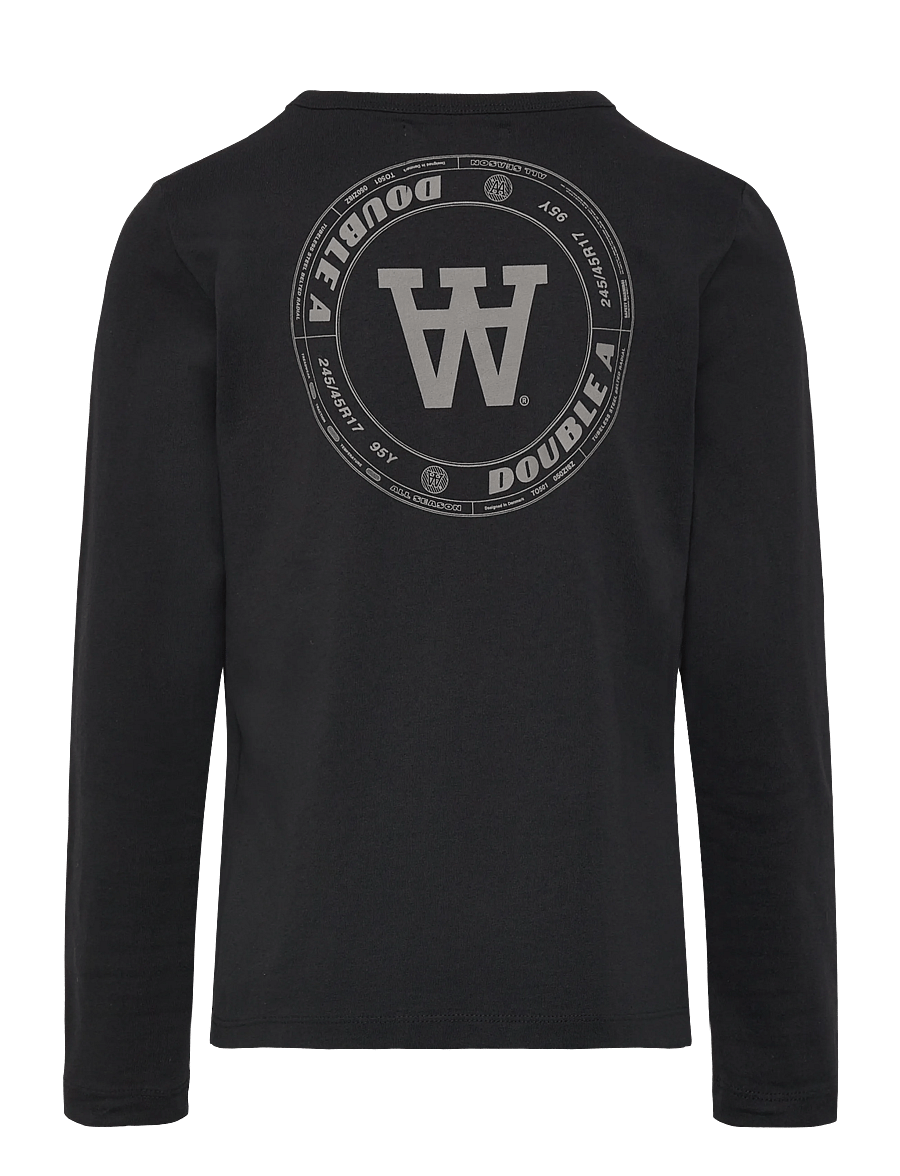 WOOD WOOD - WWKim Tirewall LS T-Shirt GOTS - langärmelig - black - 1