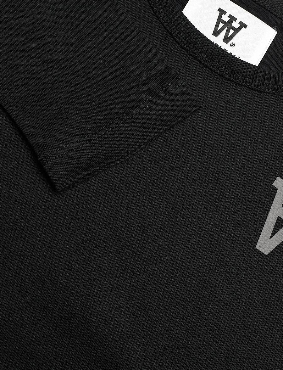 WOOD WOOD - WWKim Tirewall LS T-Shirt GOTS - langärmelig - black - 2