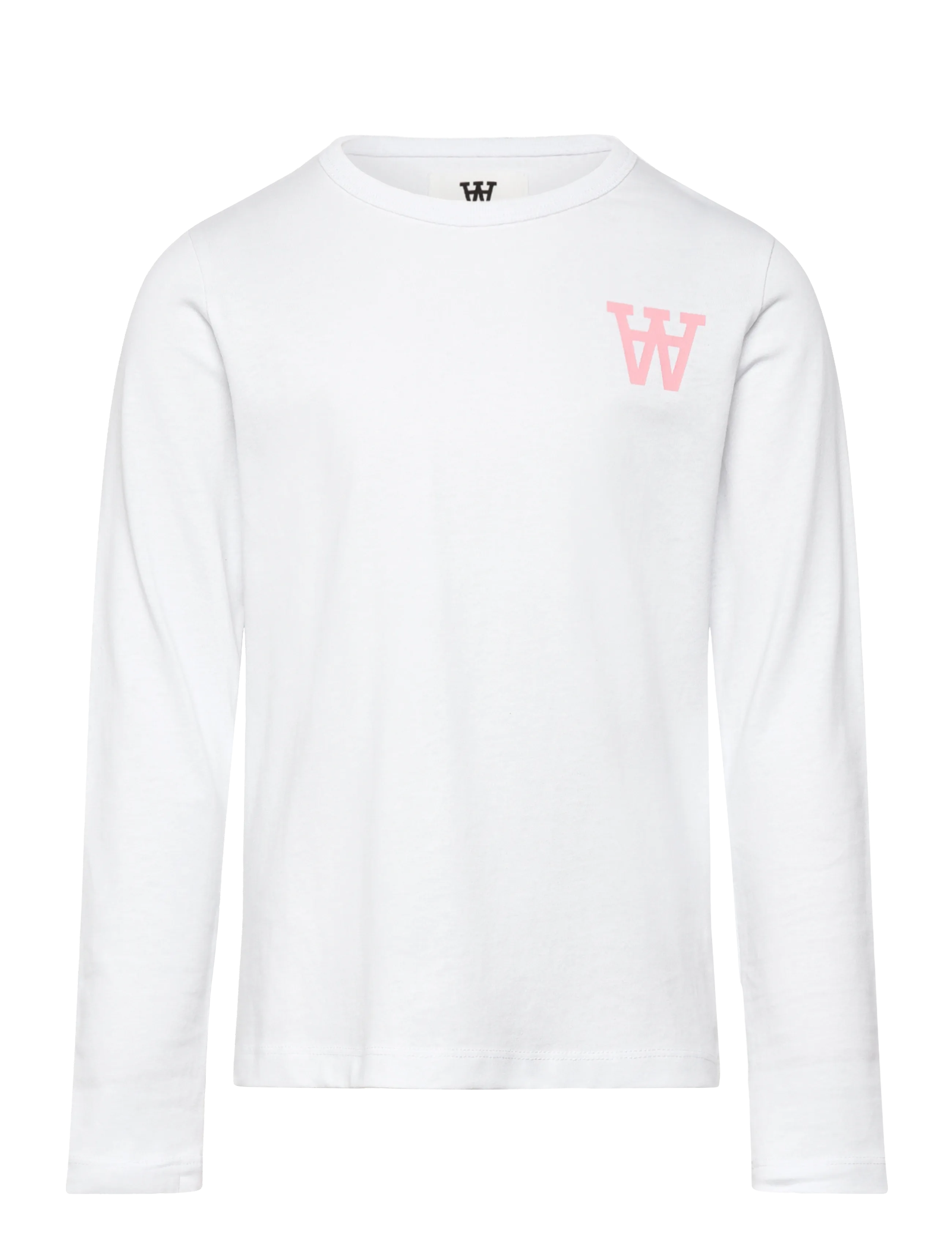 WOOD WOOD Wwkim Tirewall Ls T-Shirt Gots, Børn, Langærmet T-Shirt, Hvid, Str: 122-128