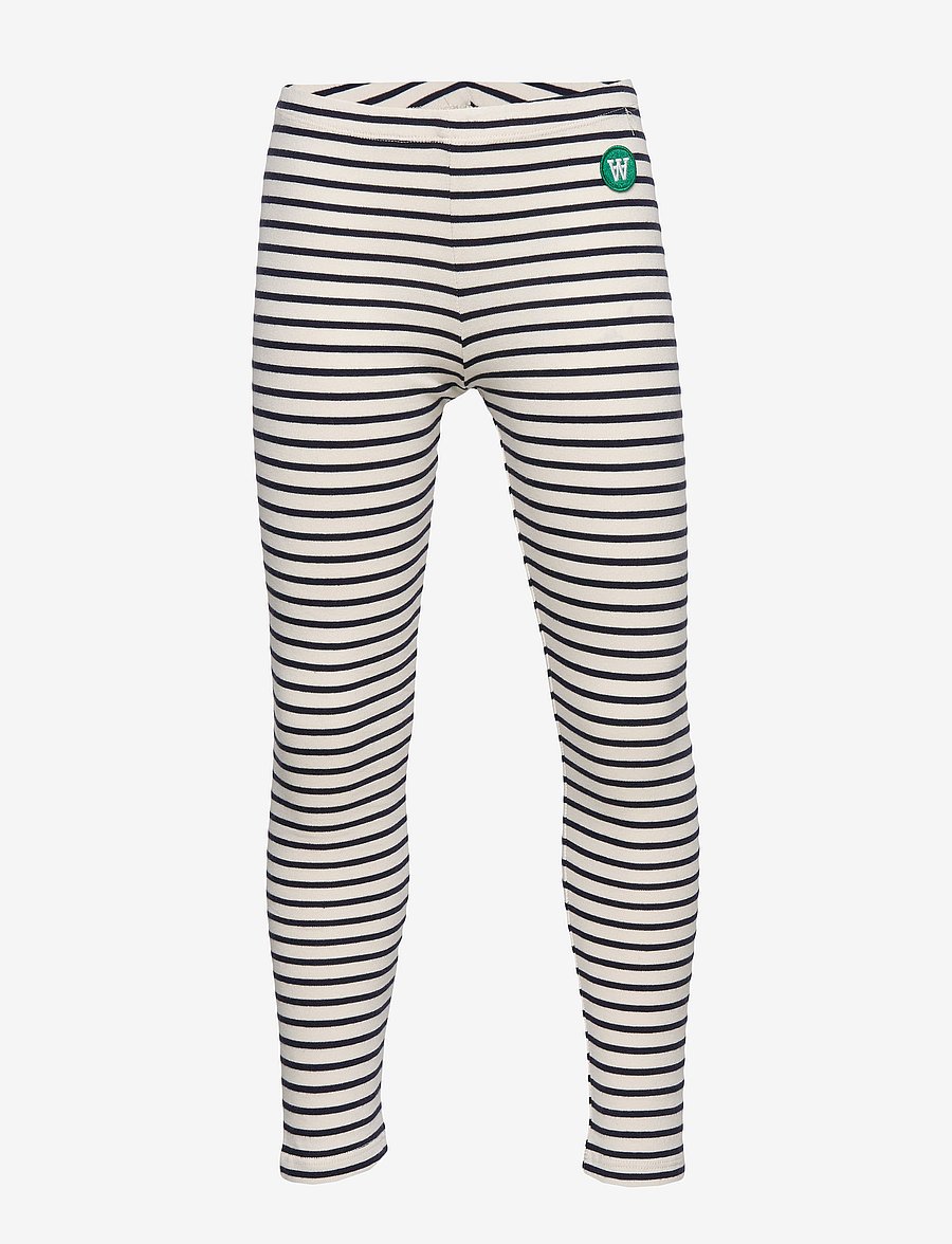 WOOD WOOD - Ira leggings - leggings - off-white/navy stripes - 0