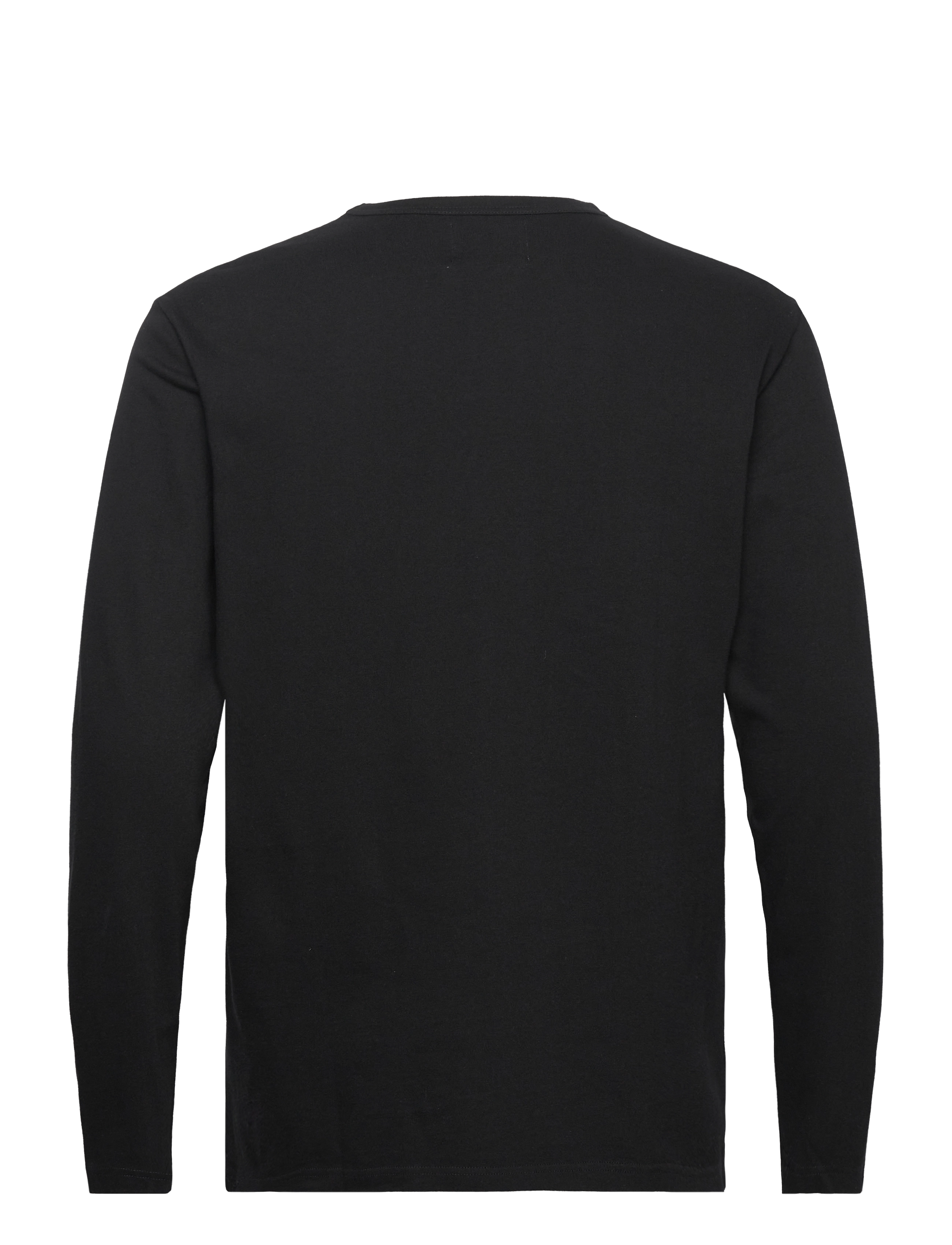 WOOD WOOD - Mel long sleeve GOTS - langærmede t-shirts - black/black - 1