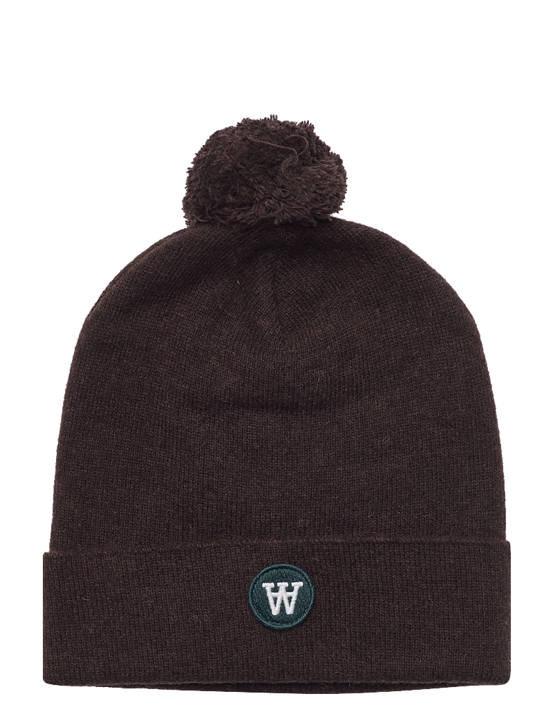 WOOD WOOD - Kai kids pom pom beanie - czapka beanie - black coffee - 0