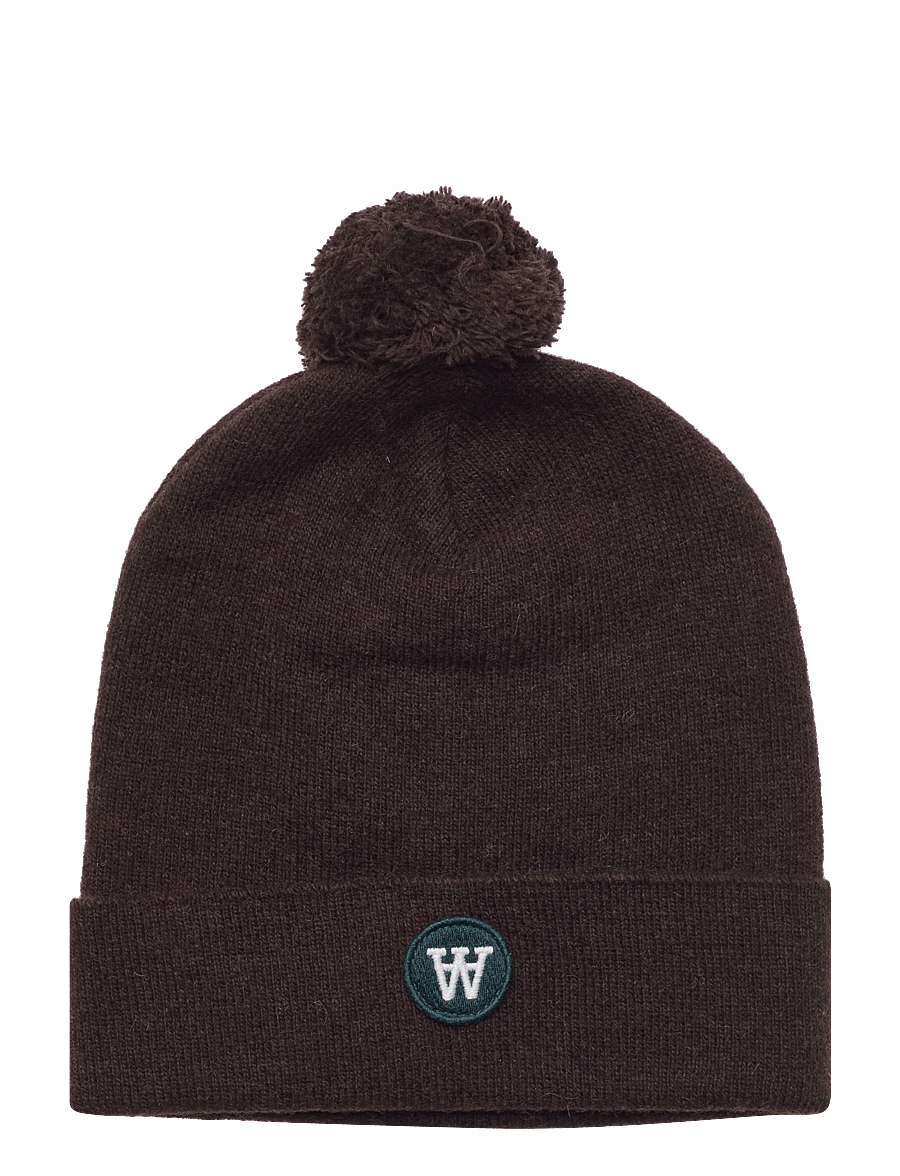WOOD WOOD - Kai kids pom pom beanie - beanies - black coffee - 0
