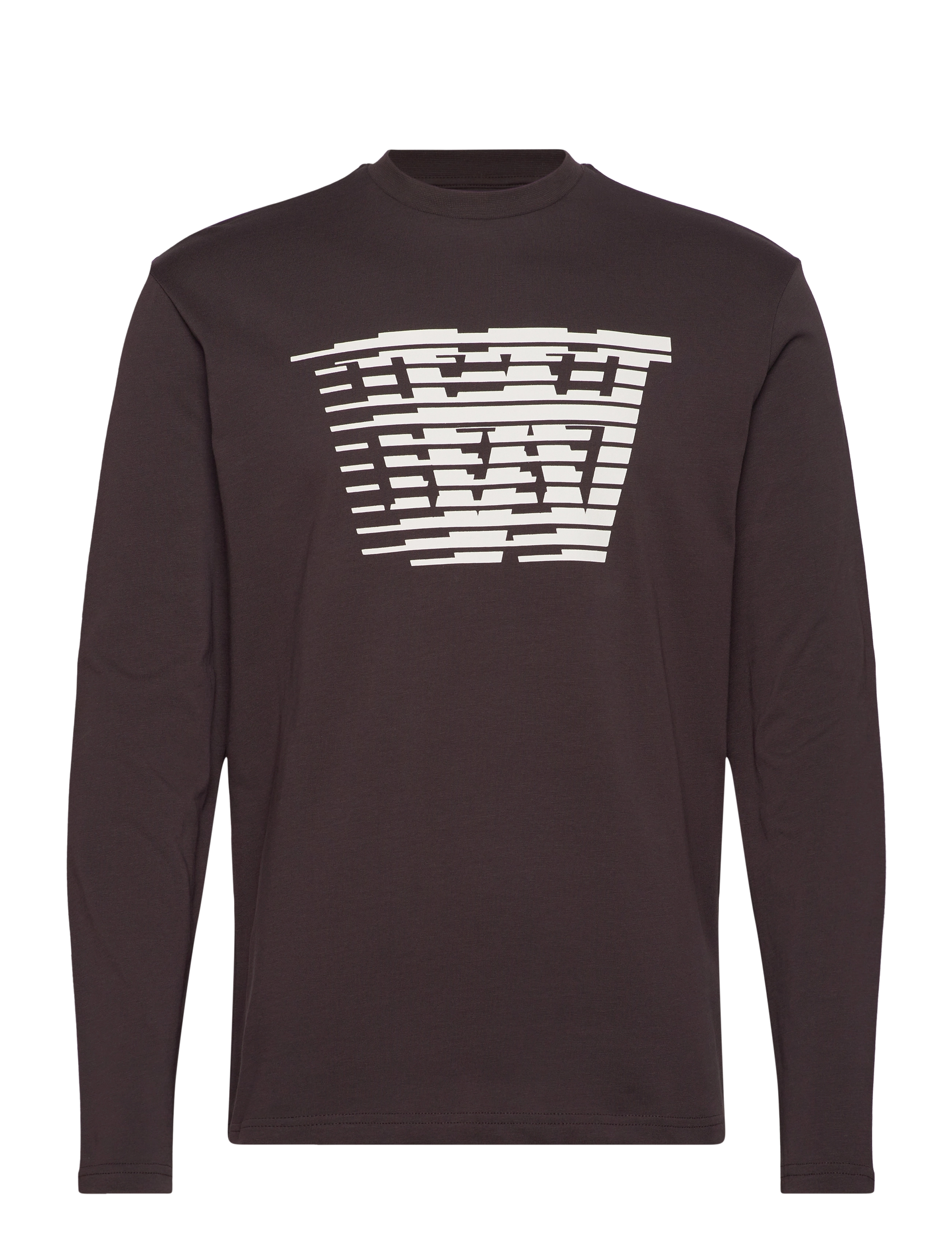 WOOD WOOD - WWMel big print longsleeve GOTS - black coffee - 0