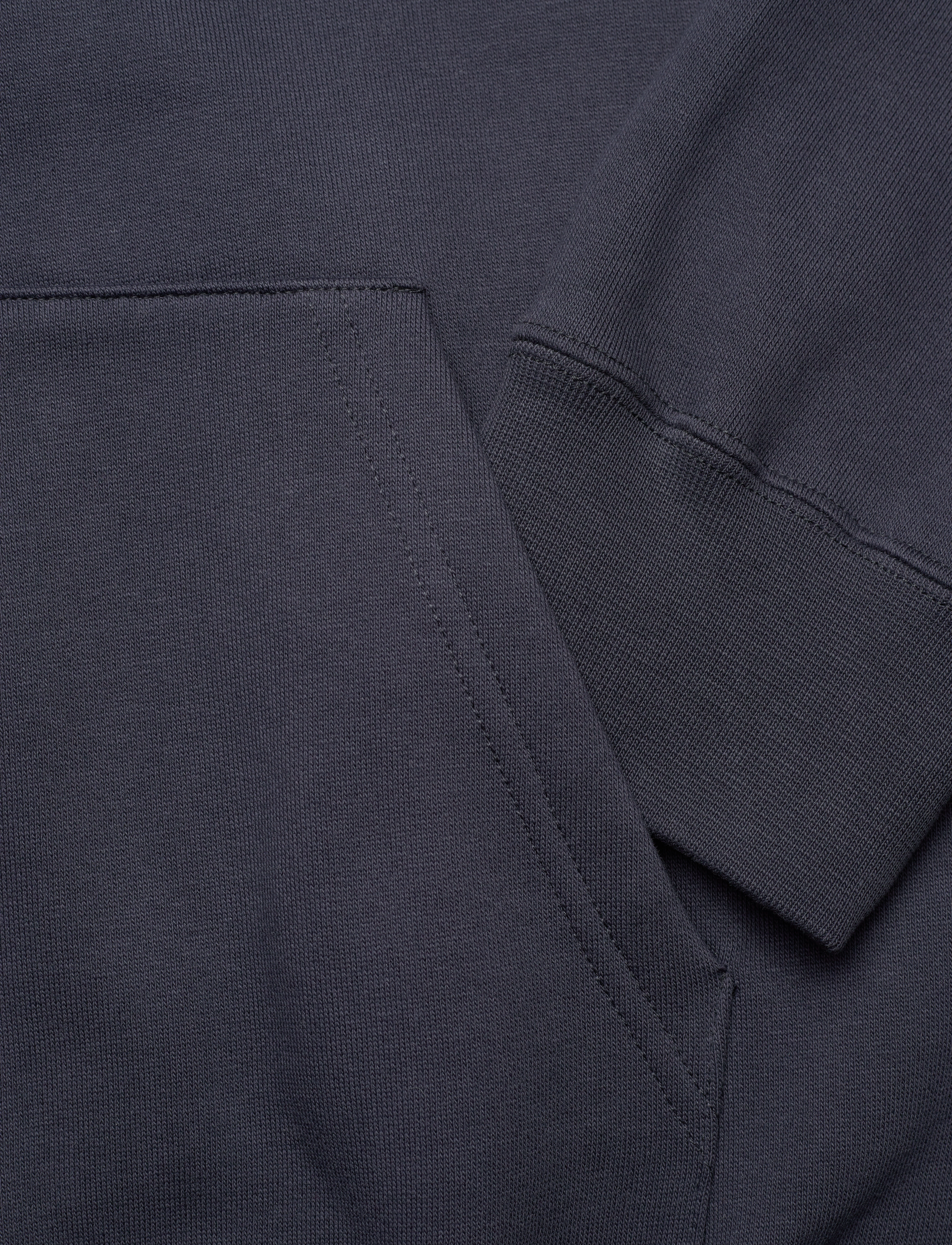 DOUBLE A BY W.W. - Cass AA Moss Embroidery hoodie - eternal blue - 3