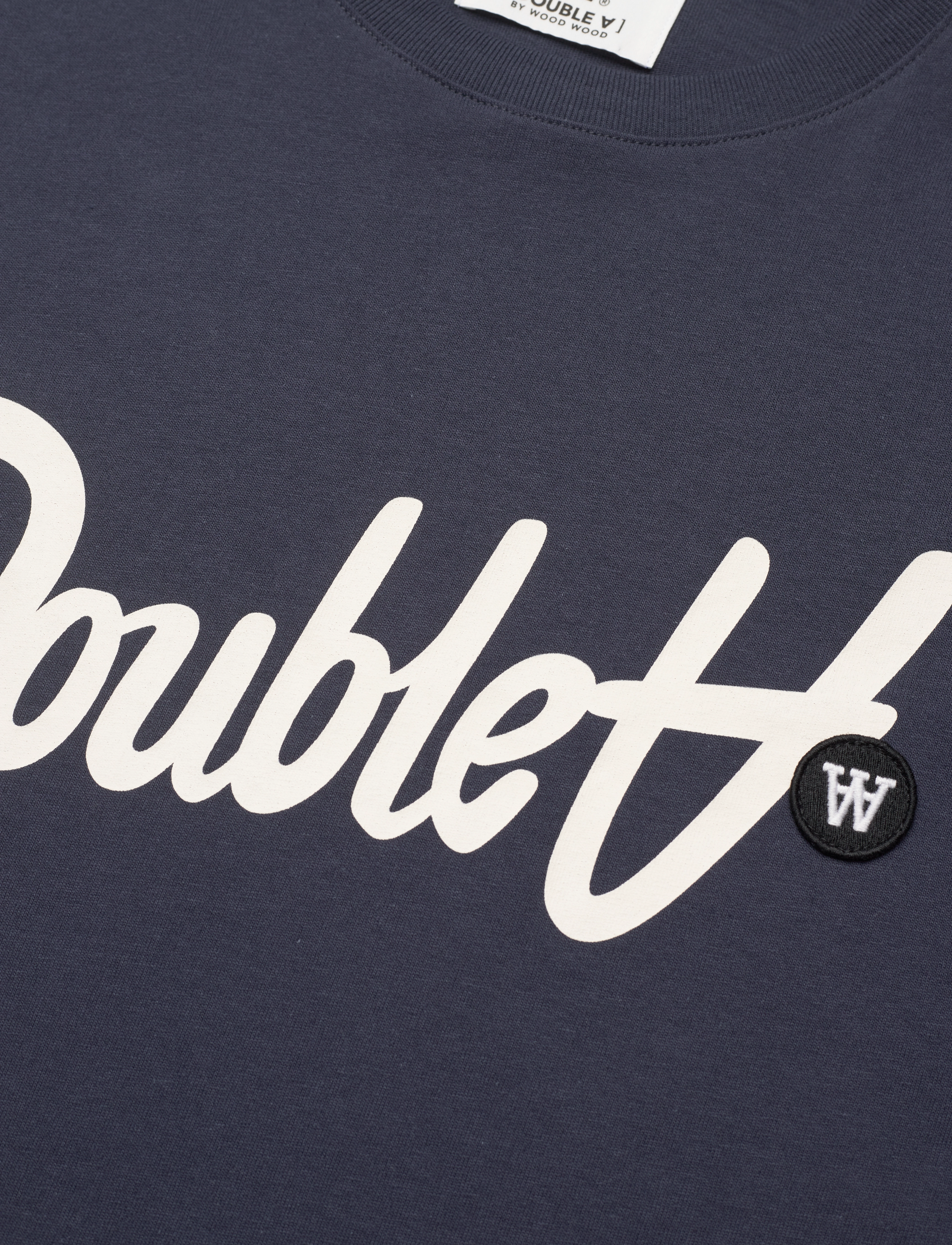 DOUBLE A BY W.W. - Ace Script & Badge T-shirt - eternal blue - 2