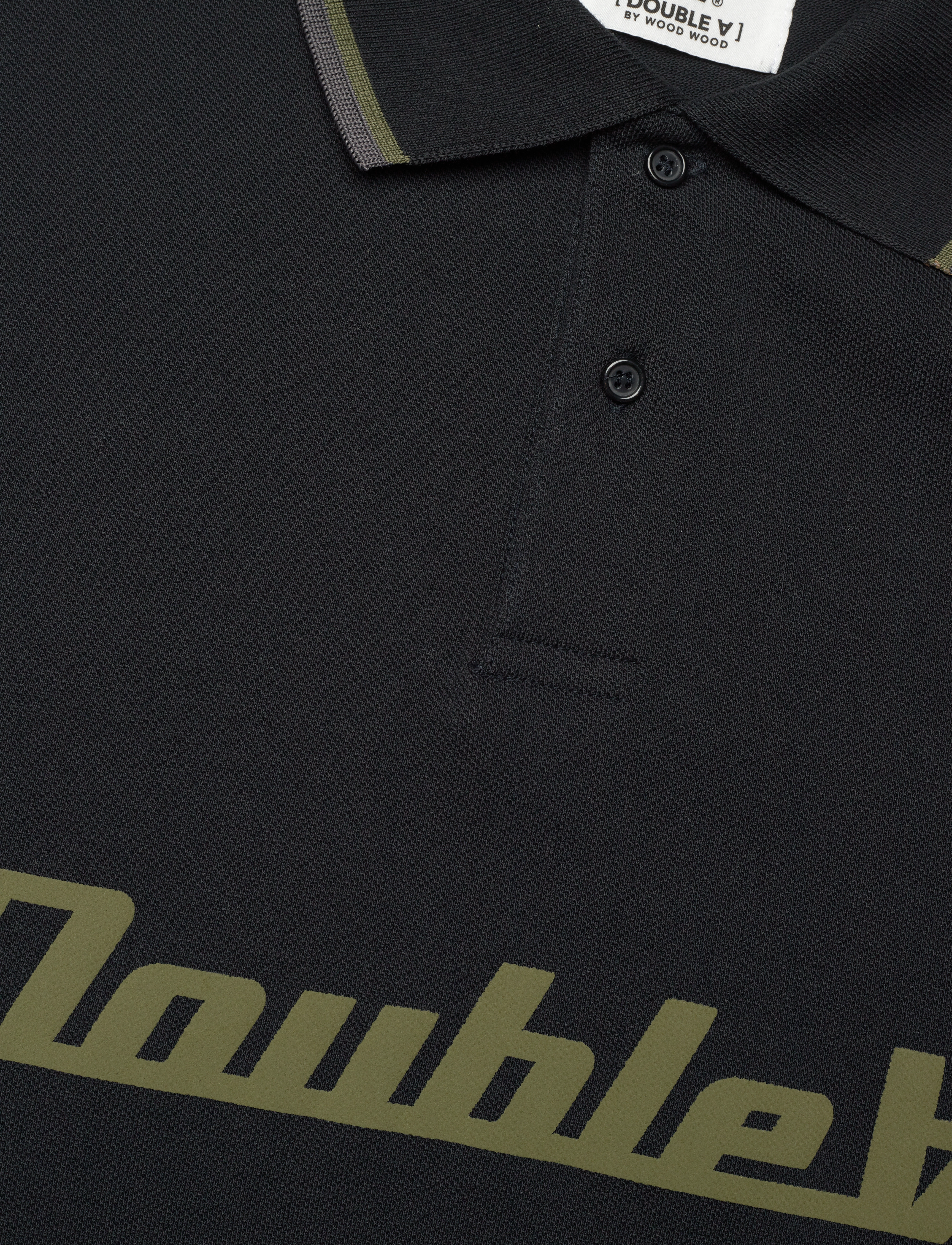 WOOD WOOD - Len Baseline LS Polo GOTS - black - 2