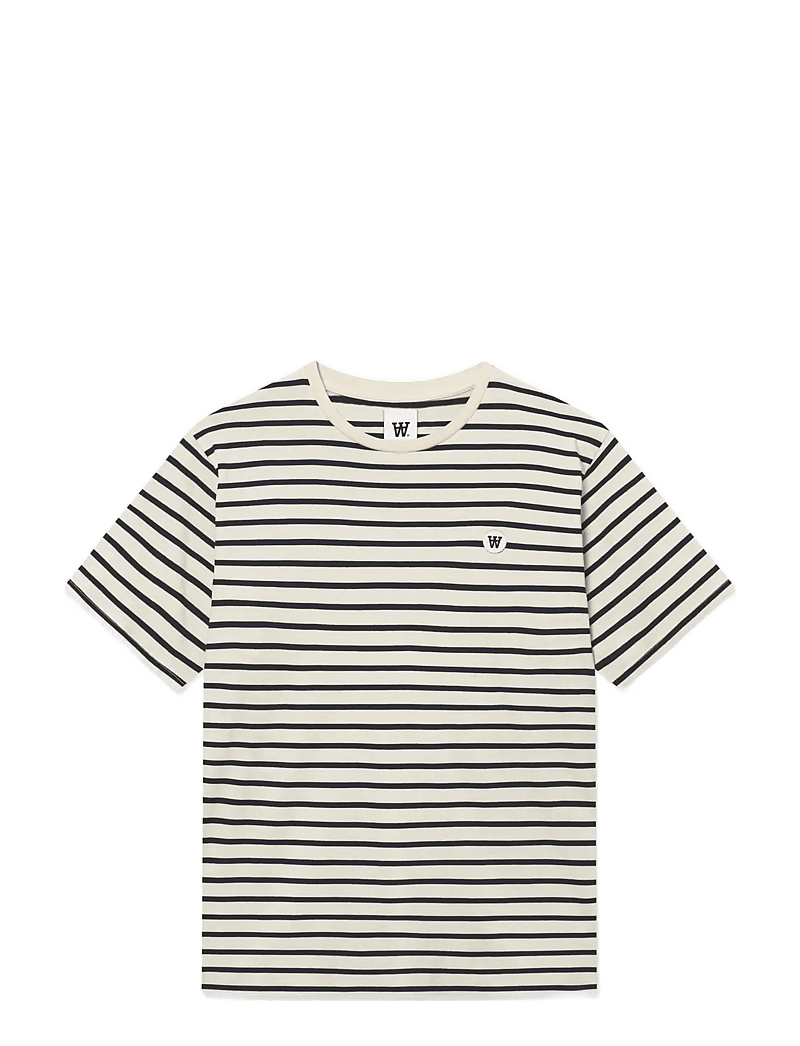 WOOD WOOD - WWAce Stripe - kortärmade t-shirts - black - 1
