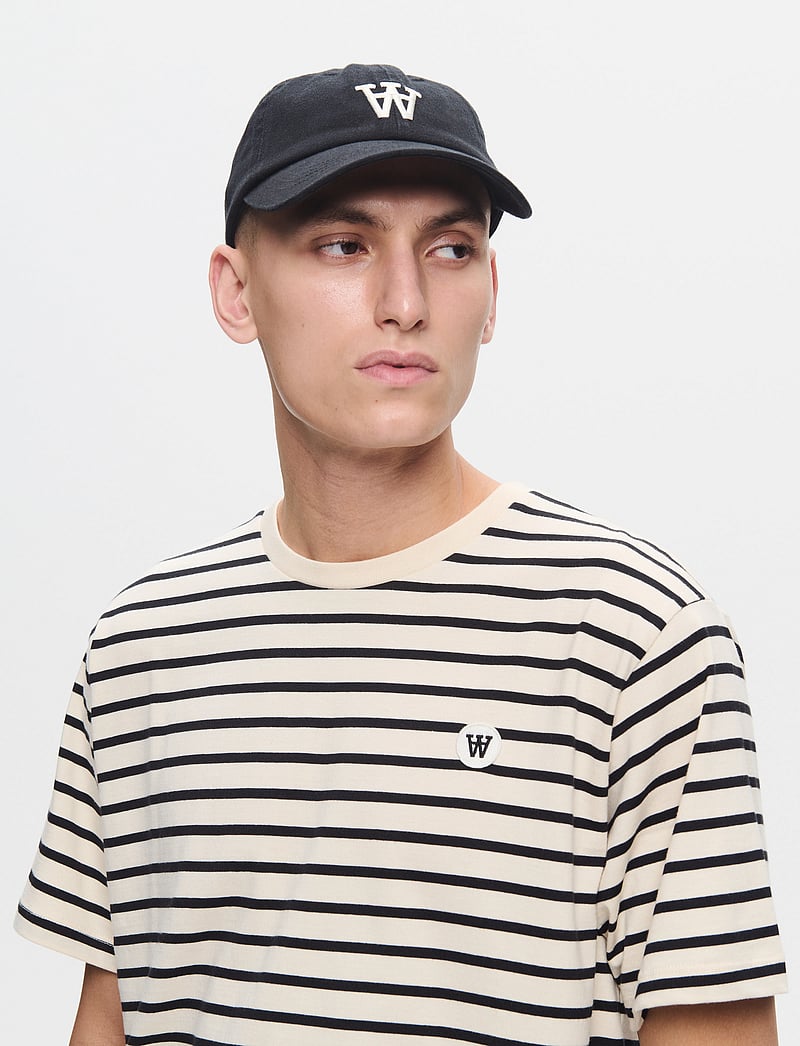 WOOD WOOD - WWAce Stripe - kortärmade t-shirts - black - 3