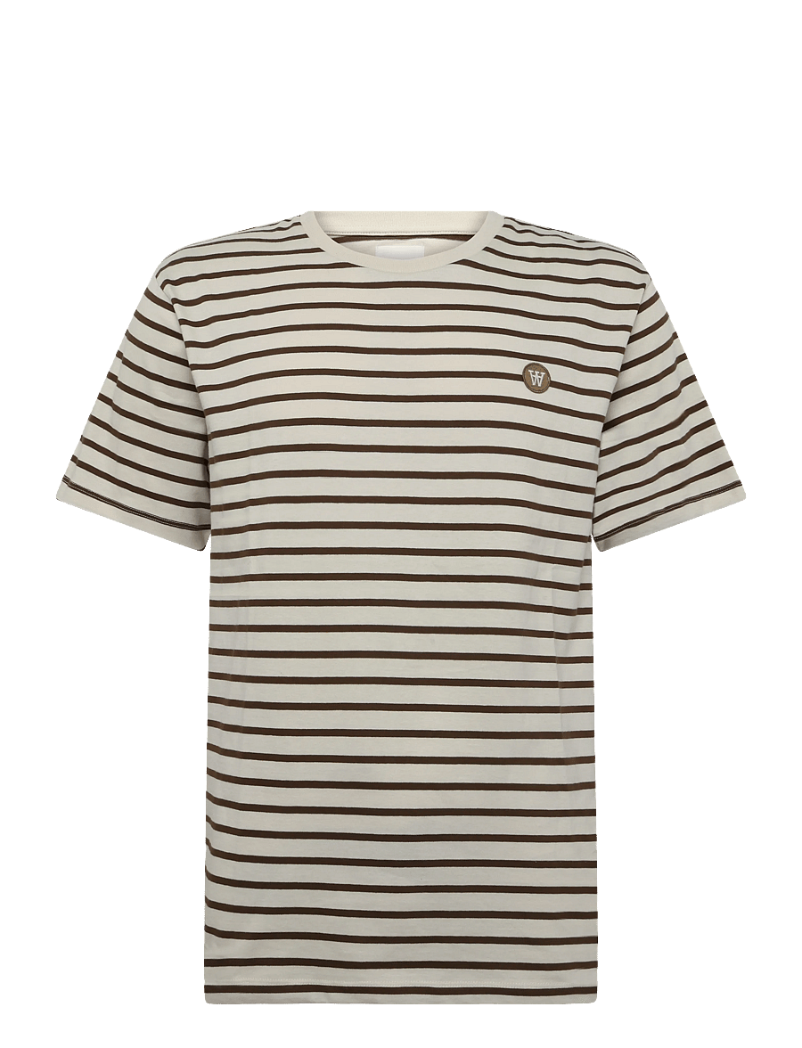 WOOD WOOD - WWAce Stripe - kortærmede t-shirts - desert palm - 1