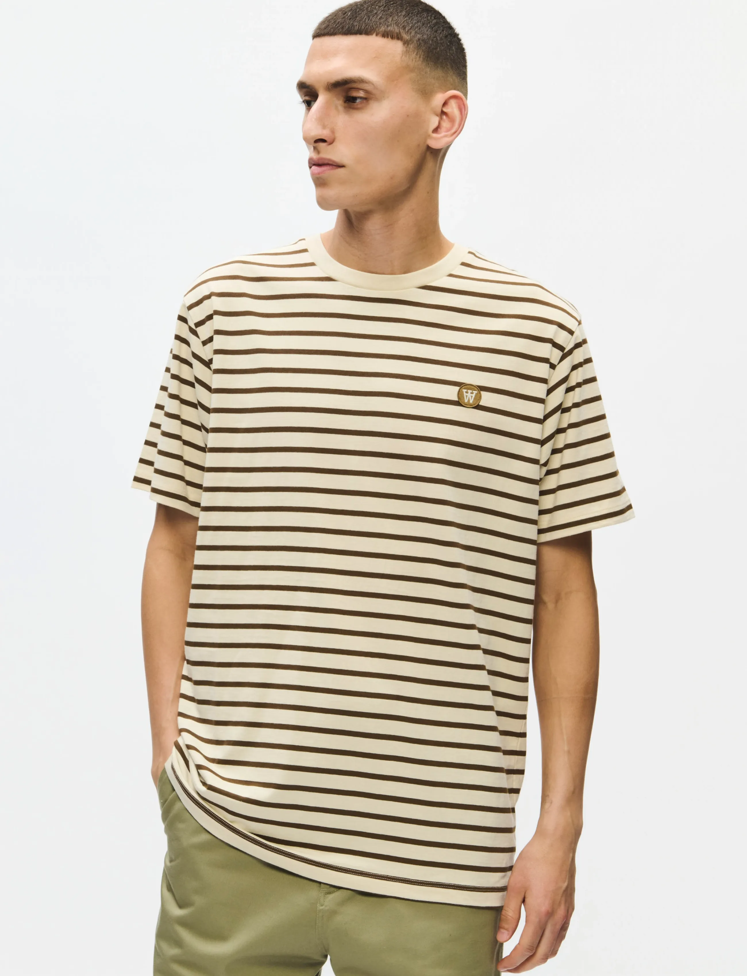 WOOD WOOD WWAce Stripe - Kollektioner - DESERT PALM / cream