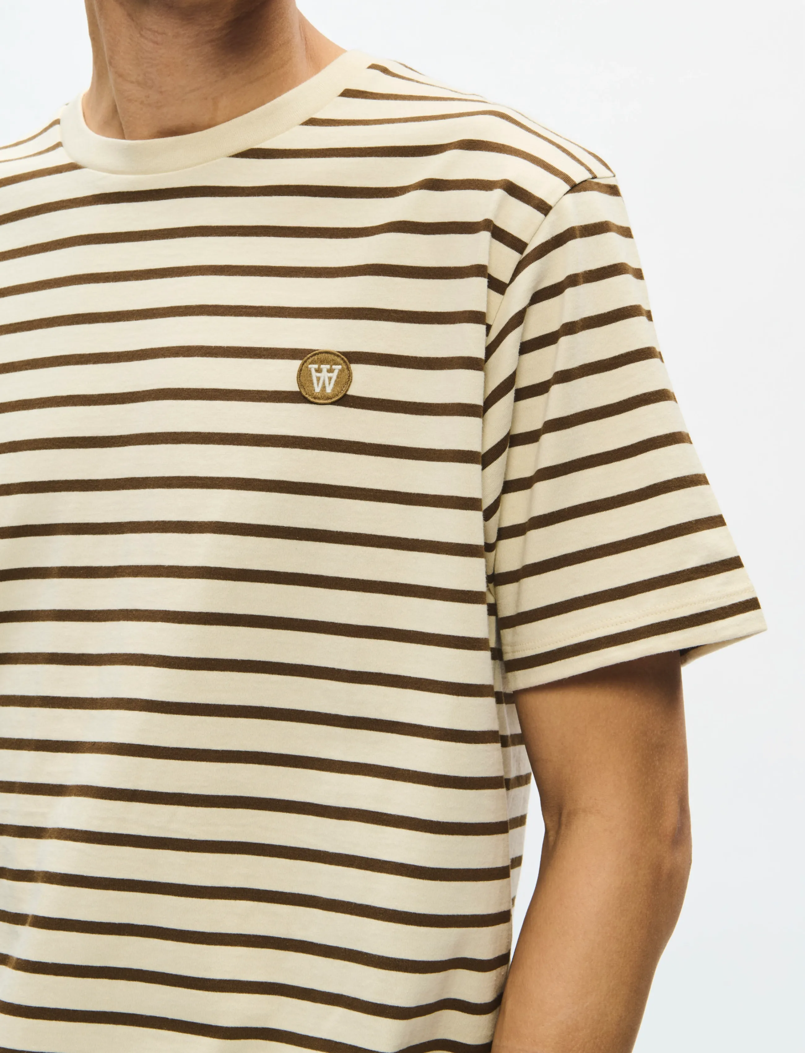 WOOD WOOD - WWAce Stripe - kortärmade t-shirts - desert palm - 5