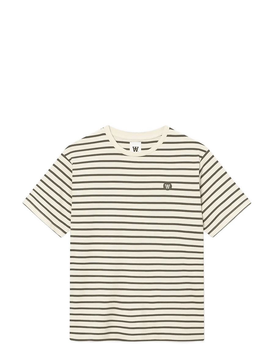 WOOD WOOD - WWAce Stripe - kurzärmelige t-shirts - grape leaf - 1