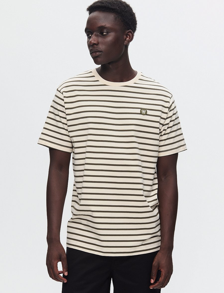 WOOD WOOD - WWAce Stripe - kurzärmelige t-shirts - grape leaf - 0