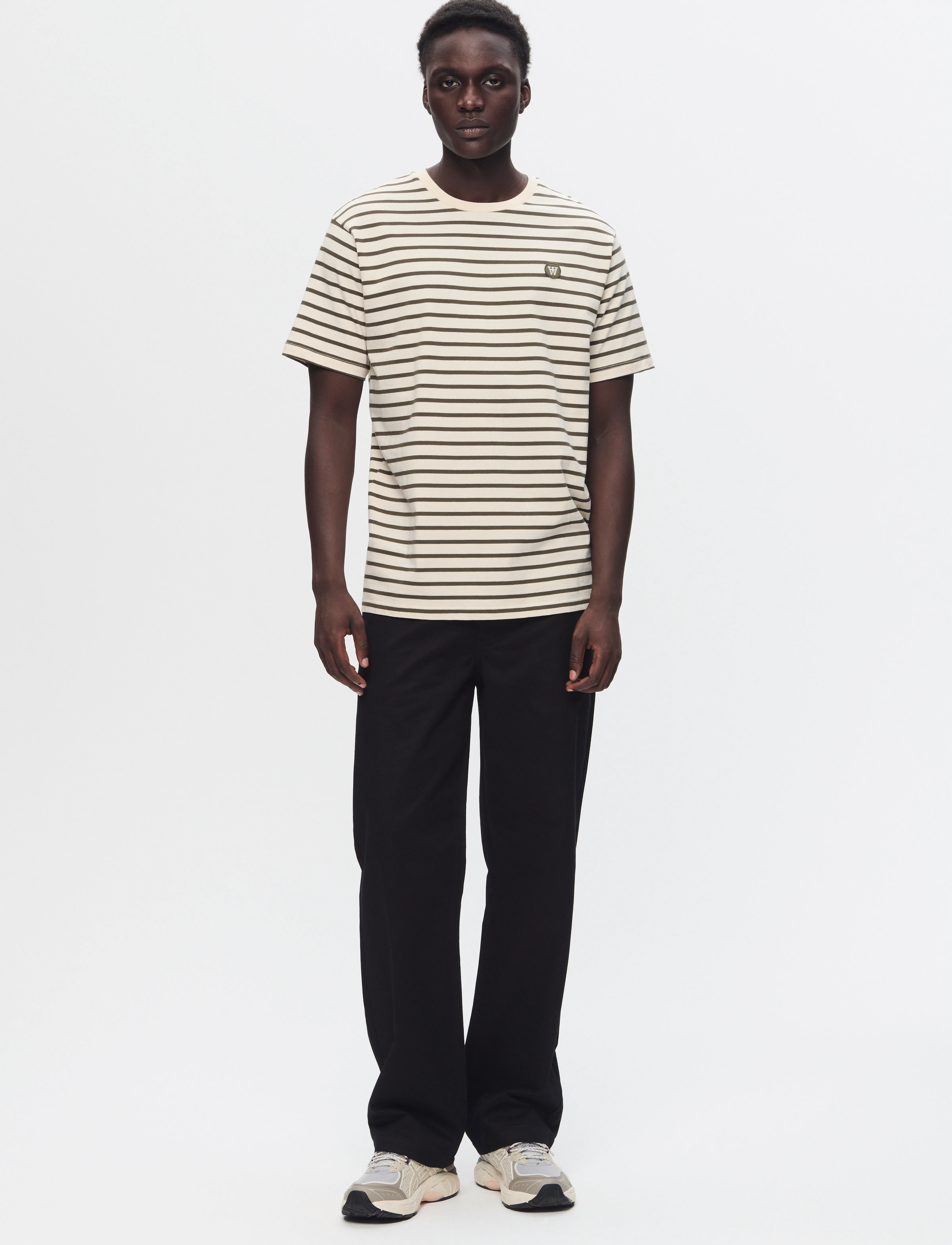 WOOD WOOD - WWAce Stripe - kurzärmelige t-shirts - grape leaf - 2