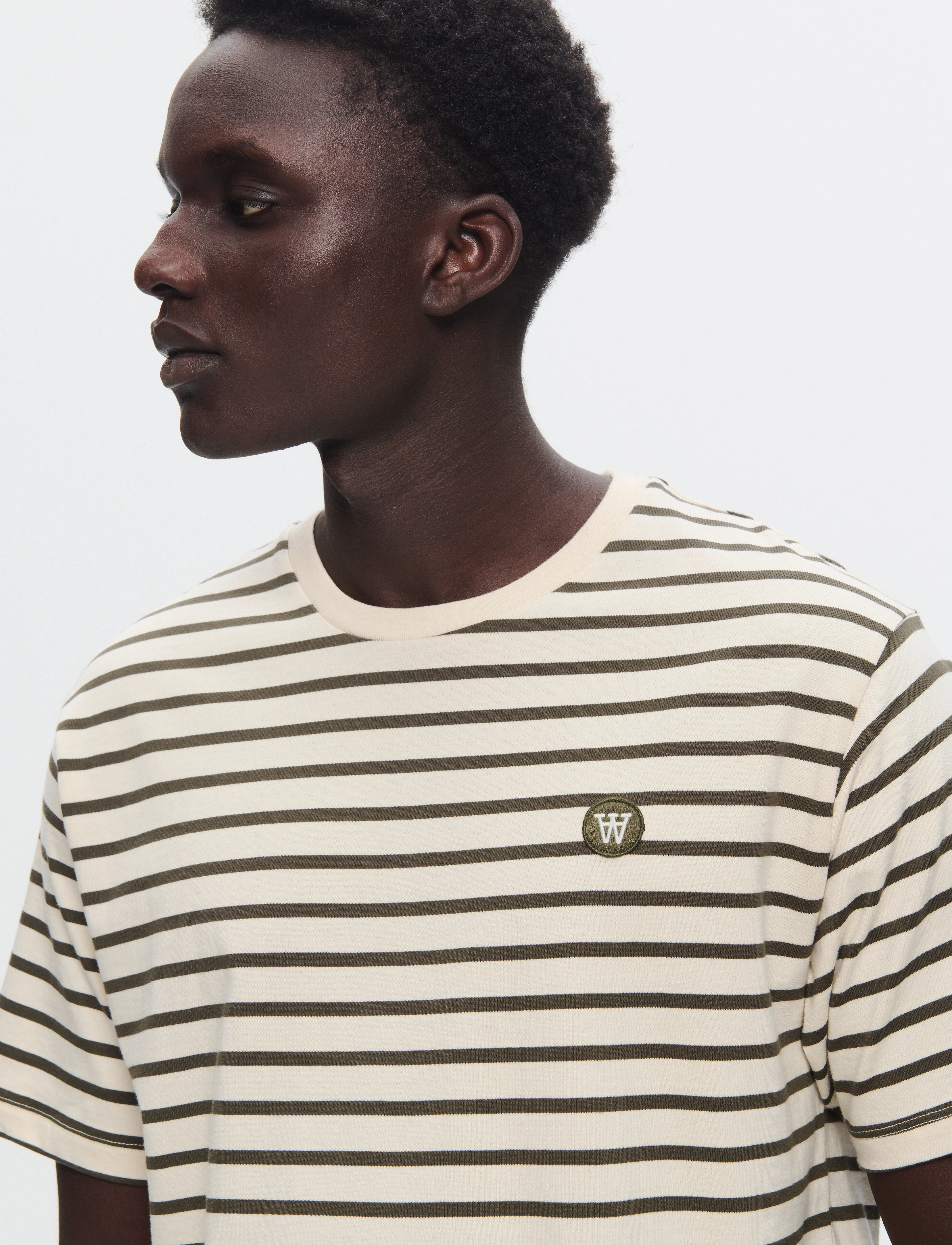 WOOD WOOD - WWAce Stripe - kurzärmelige t-shirts - grape leaf - 4