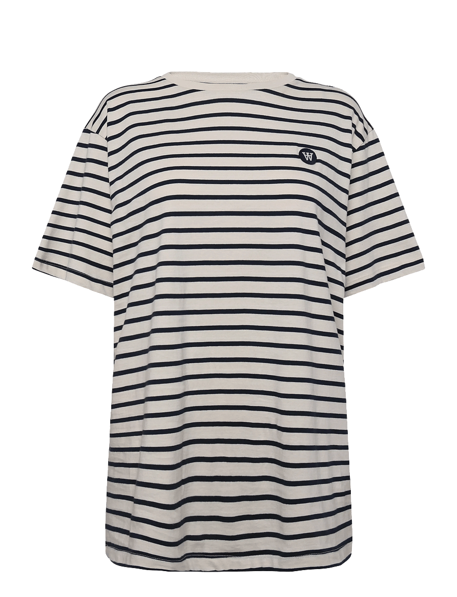 WOOD WOOD - WWAce Stripe - kortärmade t-shirts - outer space - 1
