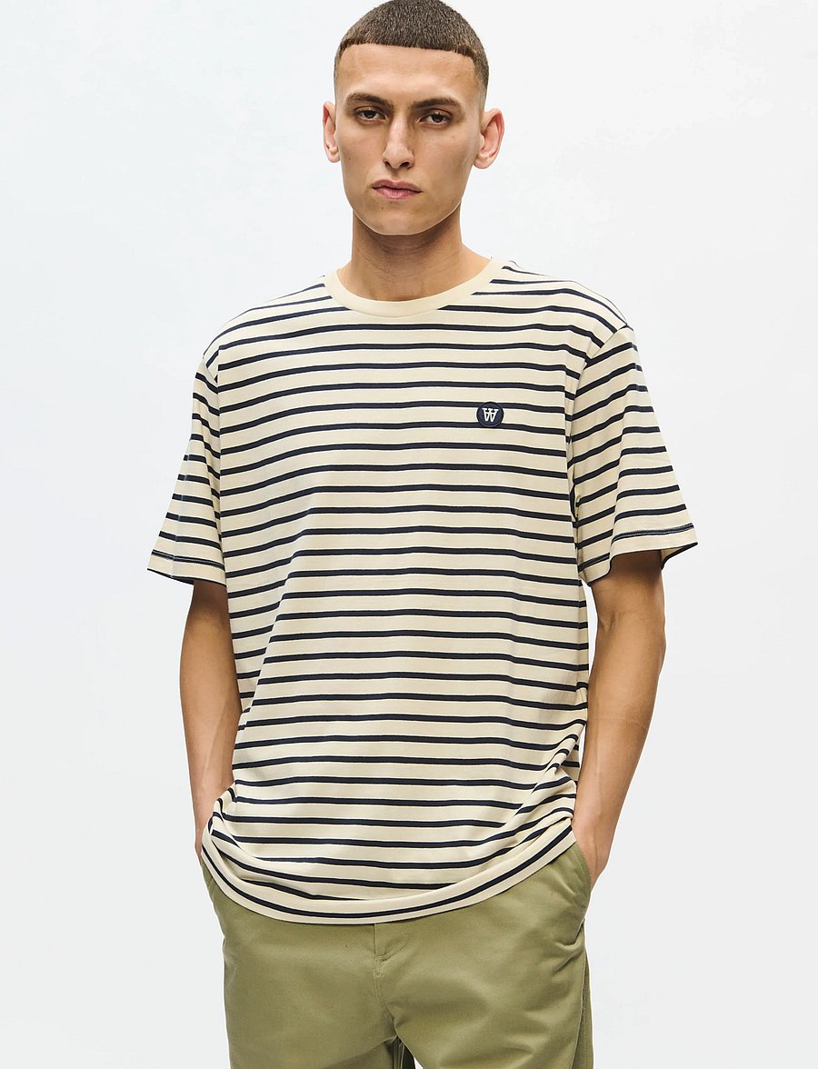 WOOD WOOD - WWAce Stripe - kortärmade t-shirts - outer space - 0