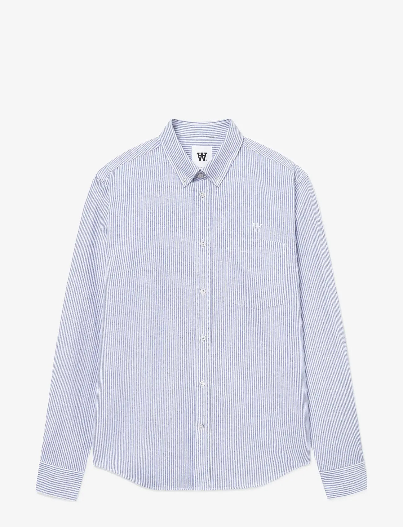 WOOD WOOD - WWAdam - striped shirts - blue + white stripe - 1