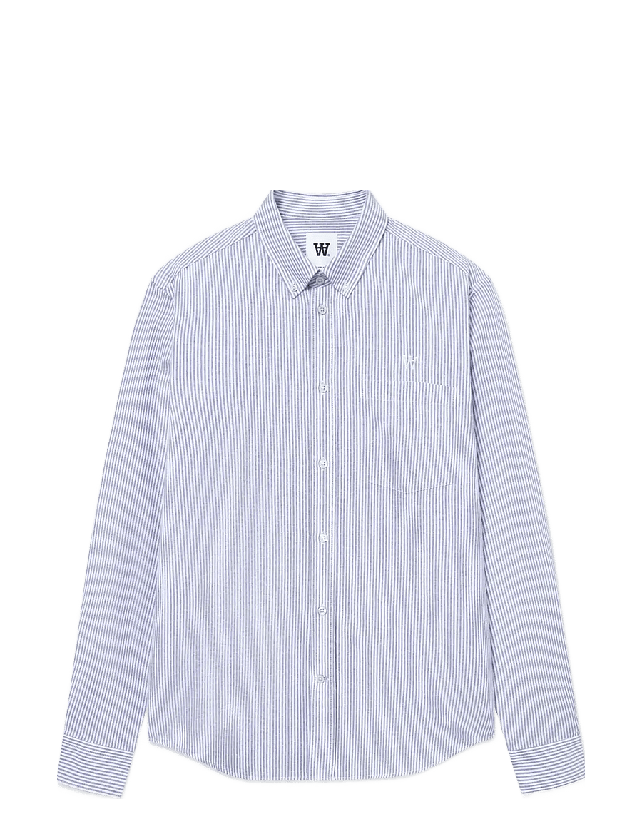 WOOD WOOD - WWAdam - gestreifte hemden - blue + white stripe - 1