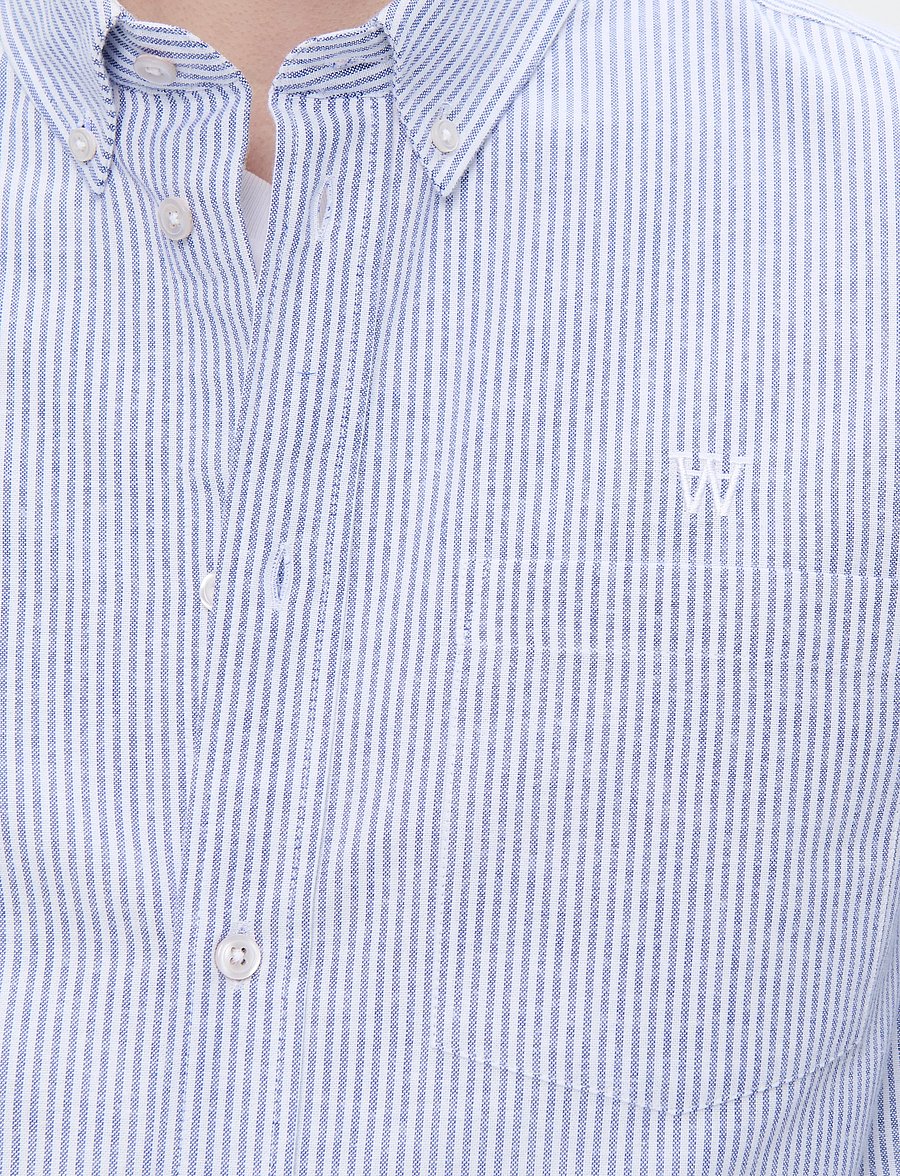 WOOD WOOD - WWAdam - gestreifte hemden - blue + white stripe - 2