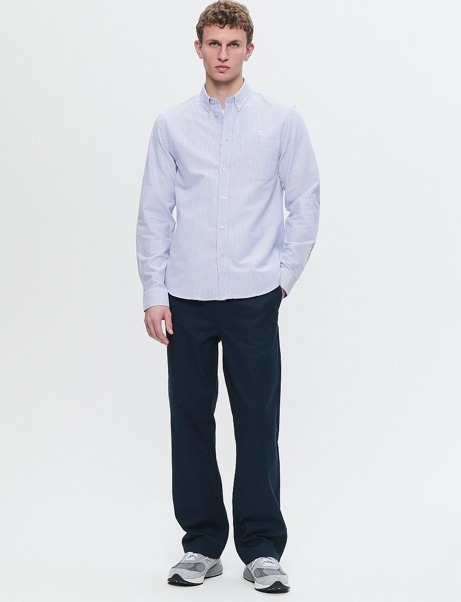 WOOD WOOD - WWAdam - gestreifte hemden - blue + white stripe - 3