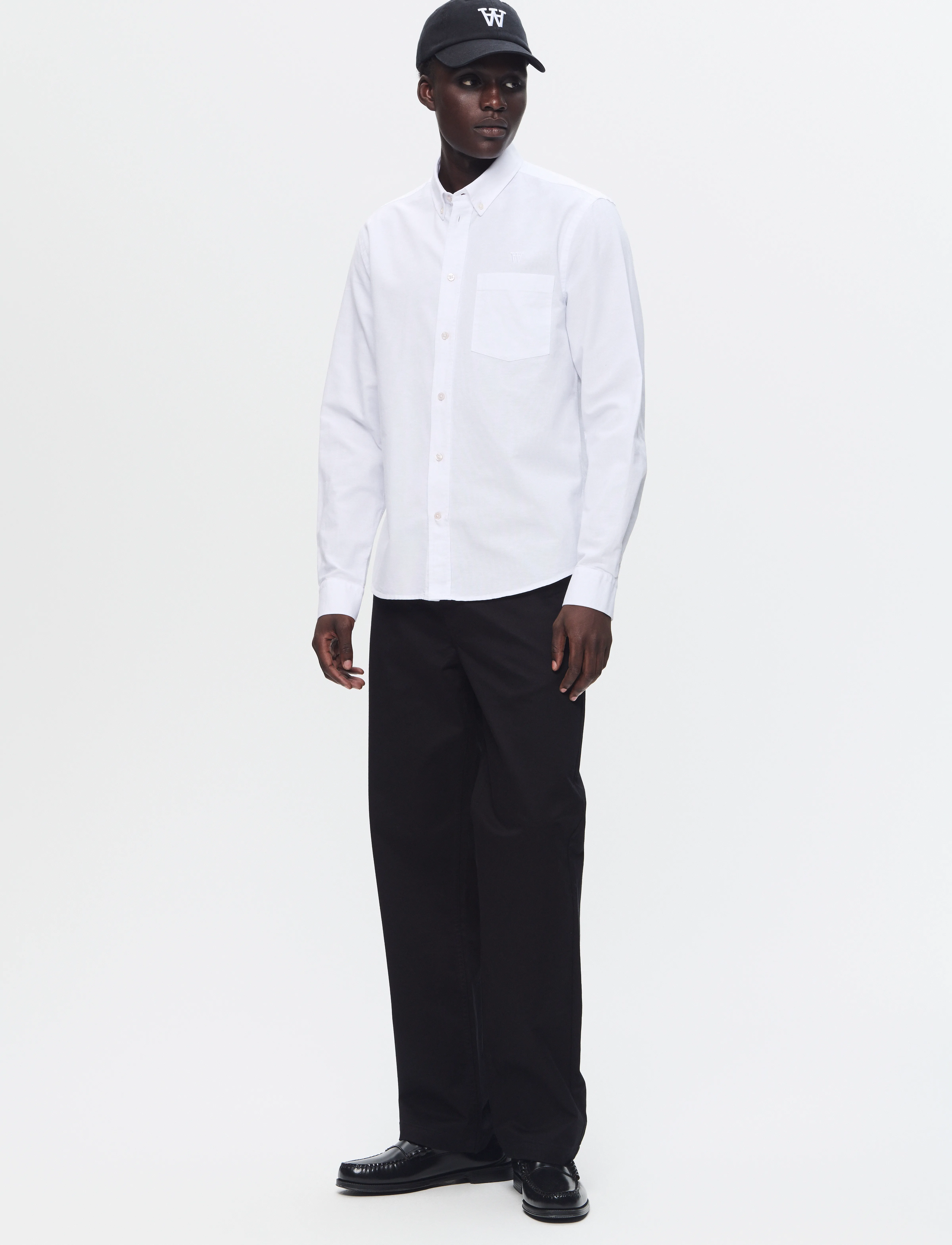 WOOD WOOD - WWAdam - randiga skjortor - bright white - 1
