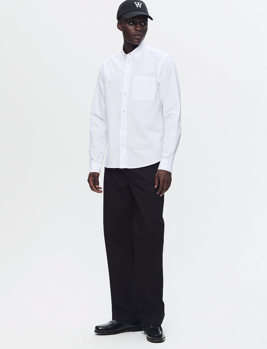 WOOD WOOD - WWAdam - randiga skjortor - bright white - 1