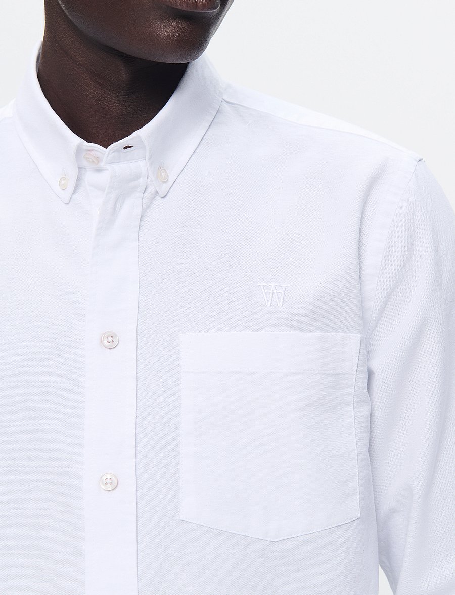 WOOD WOOD - WWAdam - randiga skjortor - bright white - 3