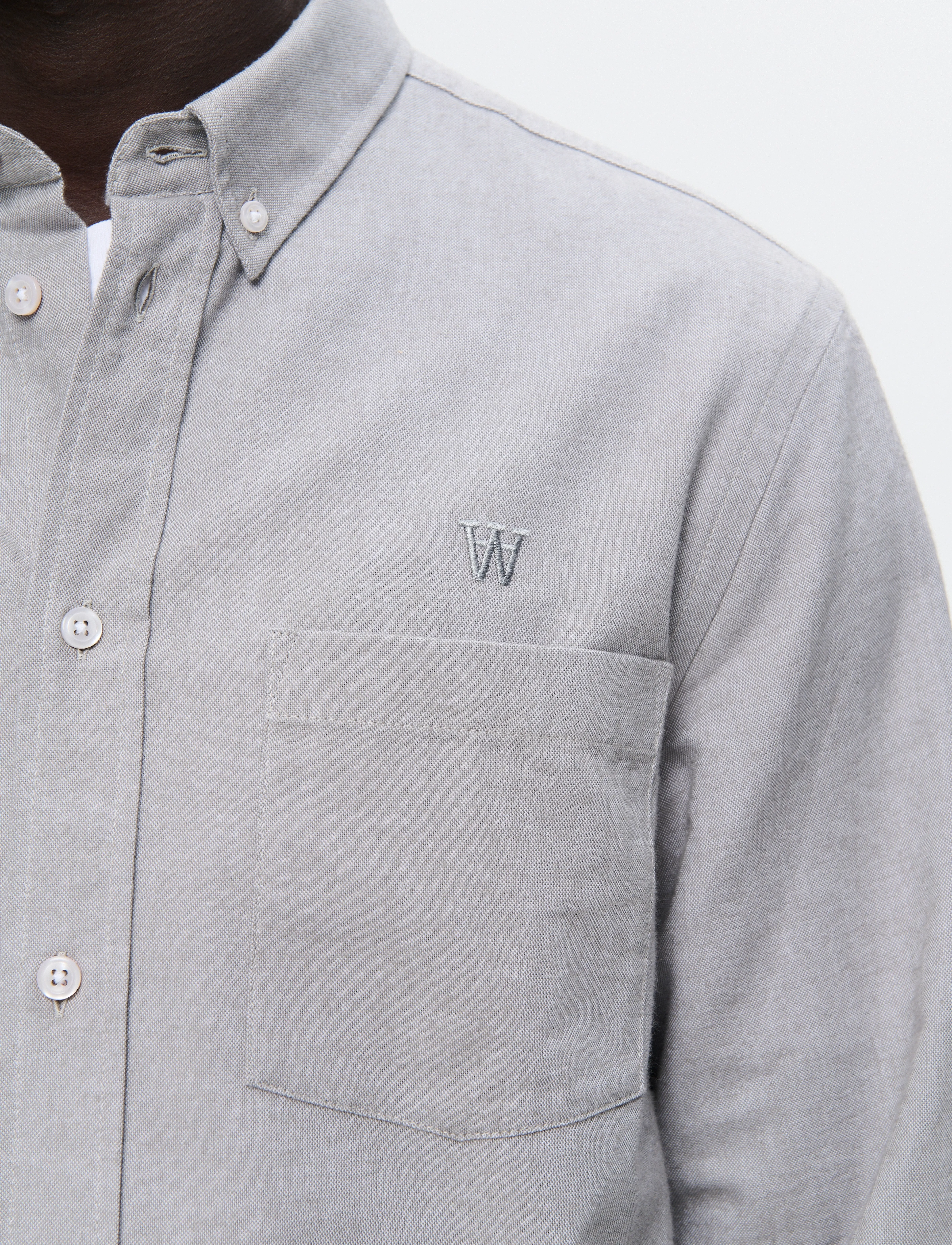 WOOD WOOD Wwadam, XL, Grey, Skjorter > Business, Herre