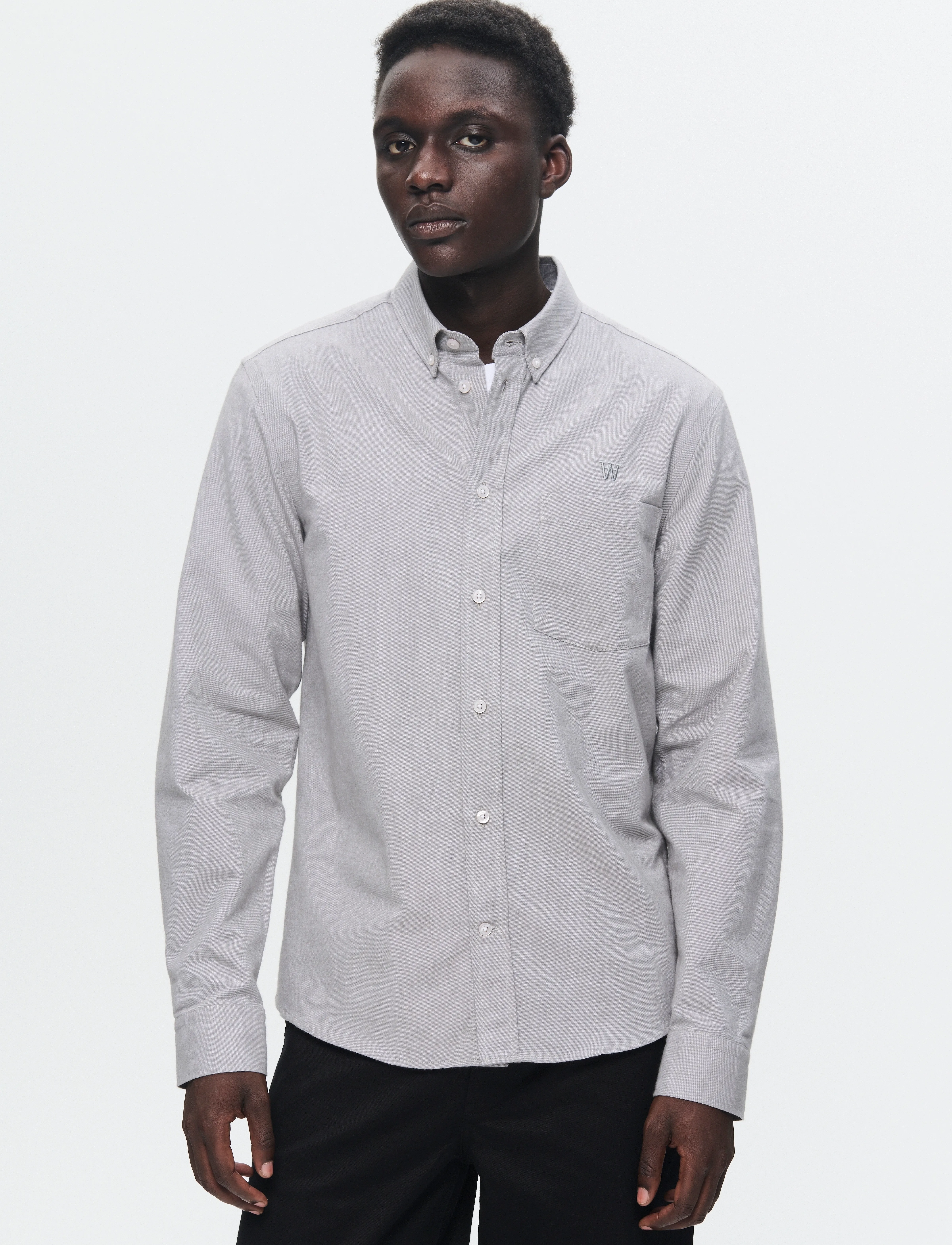 WOOD WOOD WWAdam - Hemden - CHARCOAL GRAY / grey