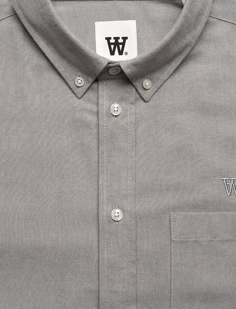 WOOD WOOD - WWAdam - randiga skjortor - charcoal gray - 3