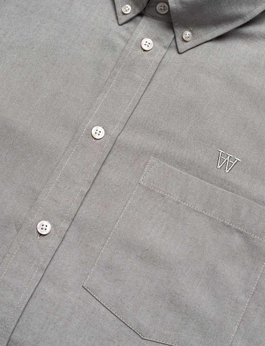 WOOD WOOD - WWAdam - randiga skjortor - charcoal gray - 4
