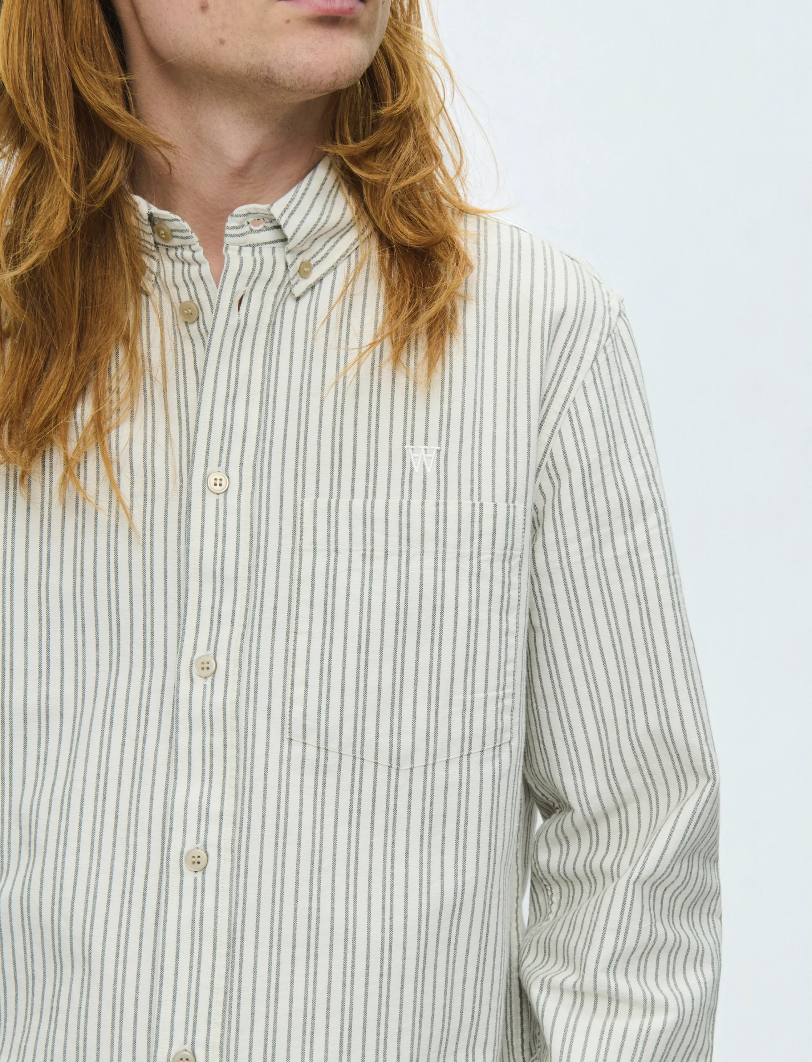 WOOD WOOD - WWAdam - randiga skjortor - silver birch stripe - 5