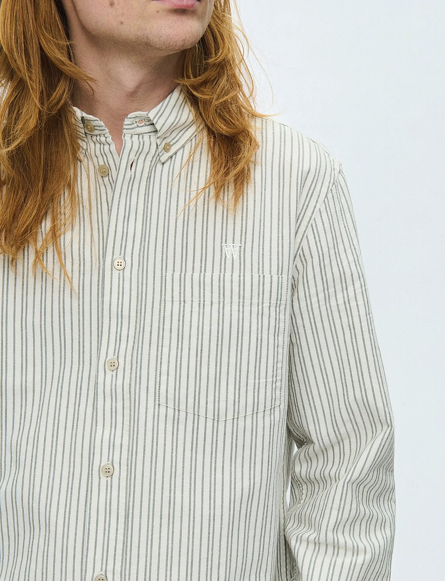 WOOD WOOD - WWAdam - randiga skjortor - silver birch stripe - 5