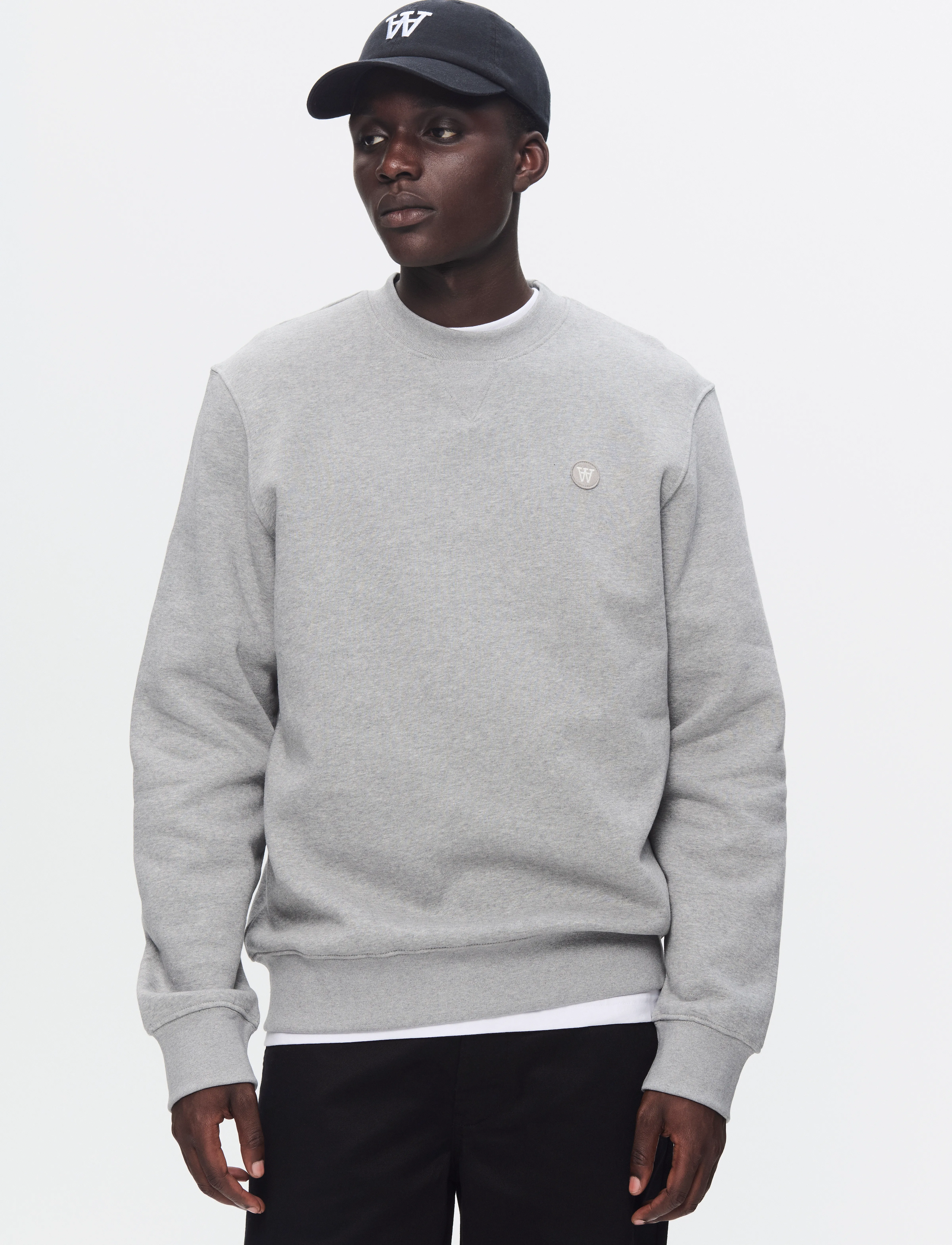 WOOD WOOD Wwtye, S, Grey, Sweatshirts & Hættetrøjer > Sweatshirts, Herre