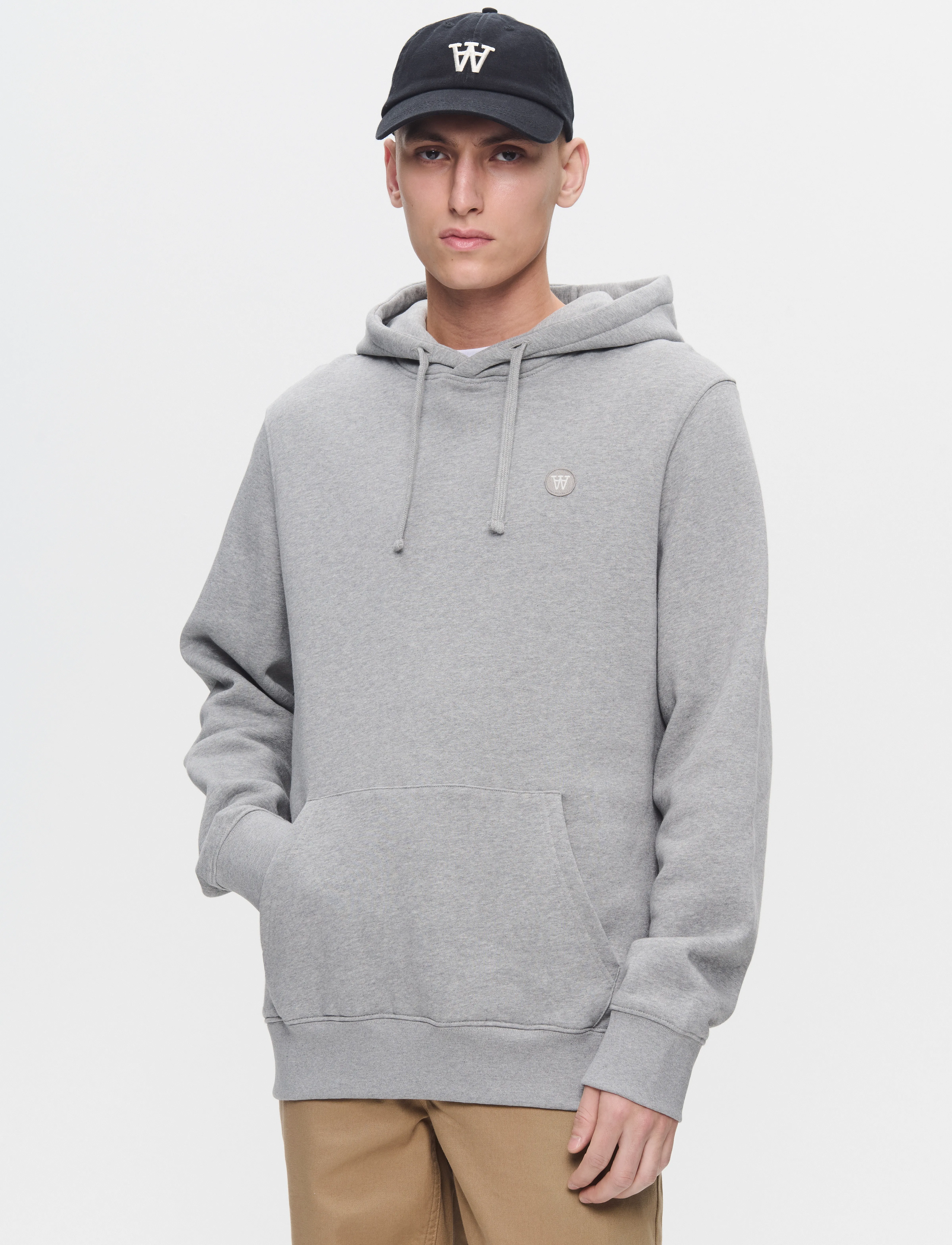 WOOD WOOD Wwash, XS, Grey, Sweatshirts & Hættetrøjer > Hættetrøjer, Herre