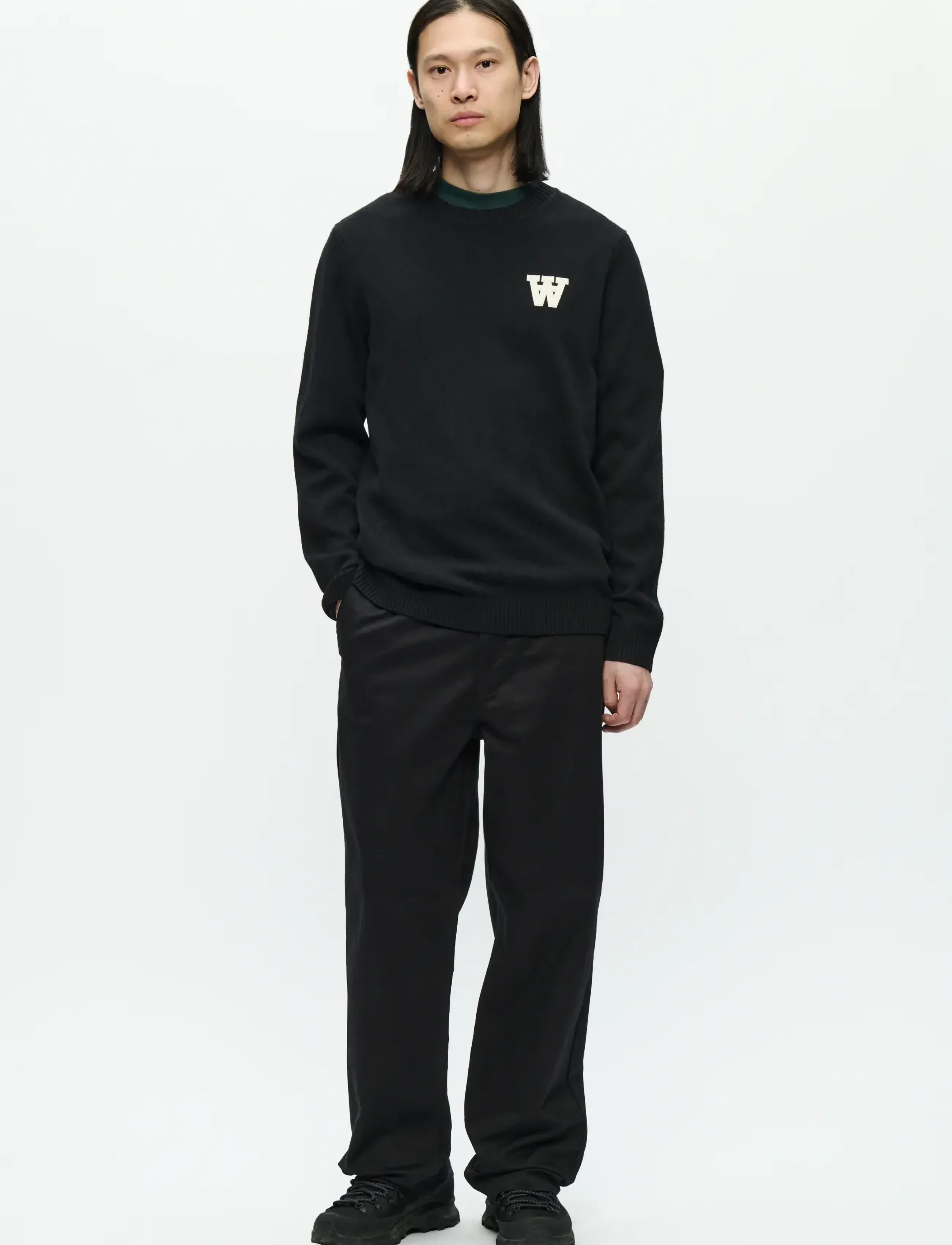 WOOD WOOD - WWTay L - rund hals - black - 2