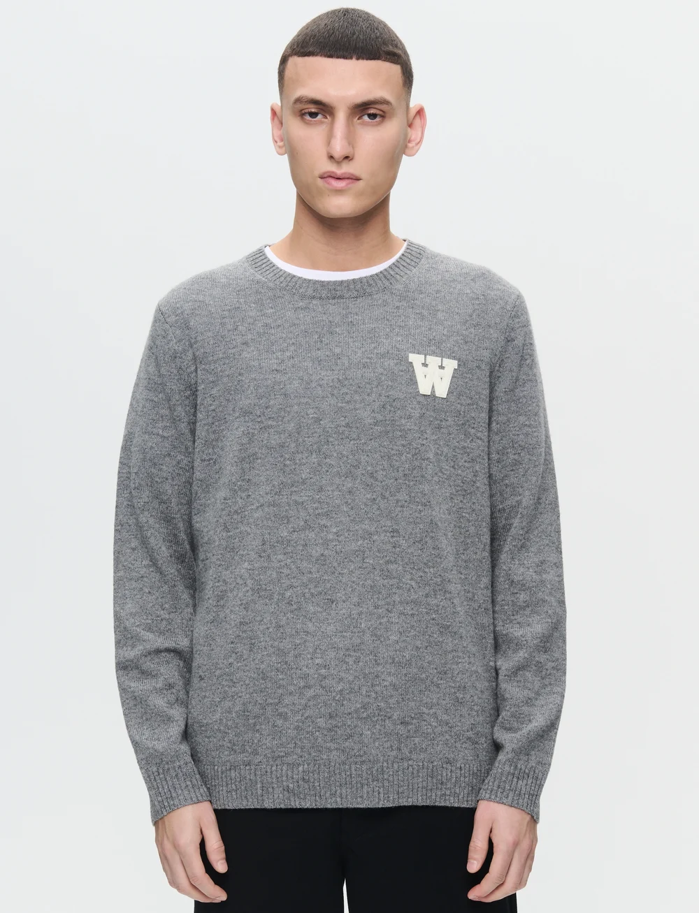 WOOD WOOD - WWTay L - rundhals - light melange grey - 4