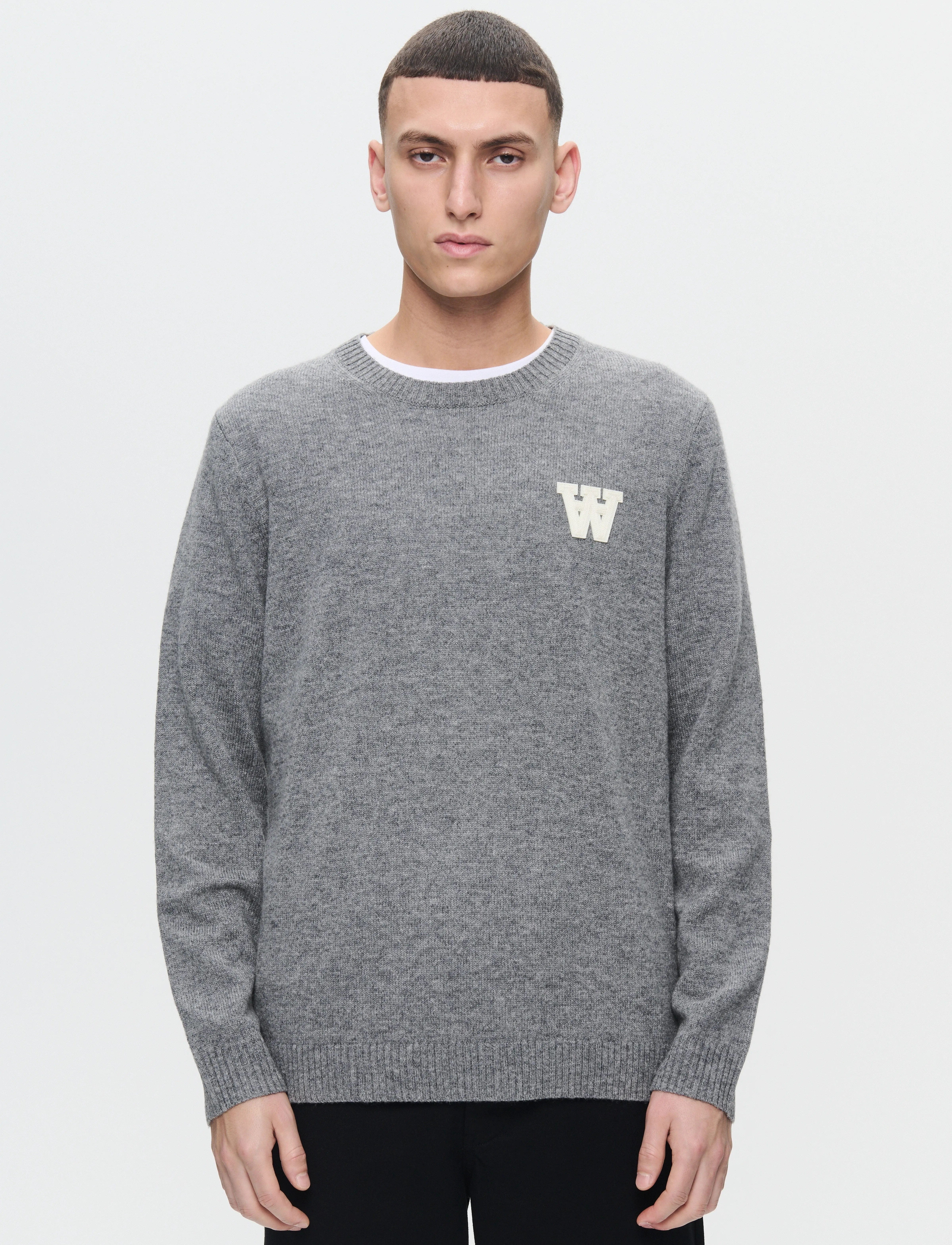 WOOD WOOD - WWTay L - rund hals - light melange grey - 4